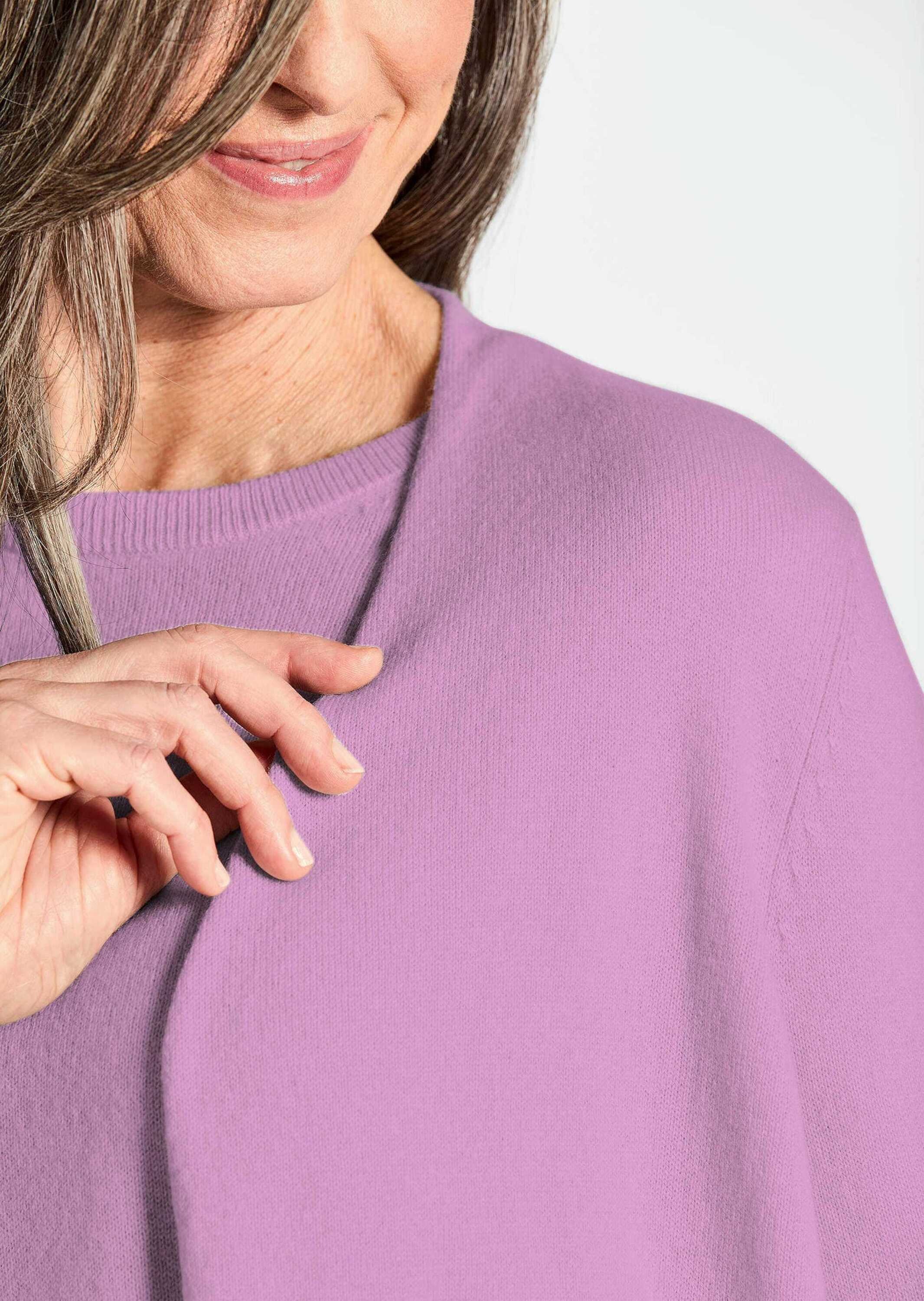 GOLDNER Kaschmirpullover »Kurzgröße Cardigan in langer offener Form«