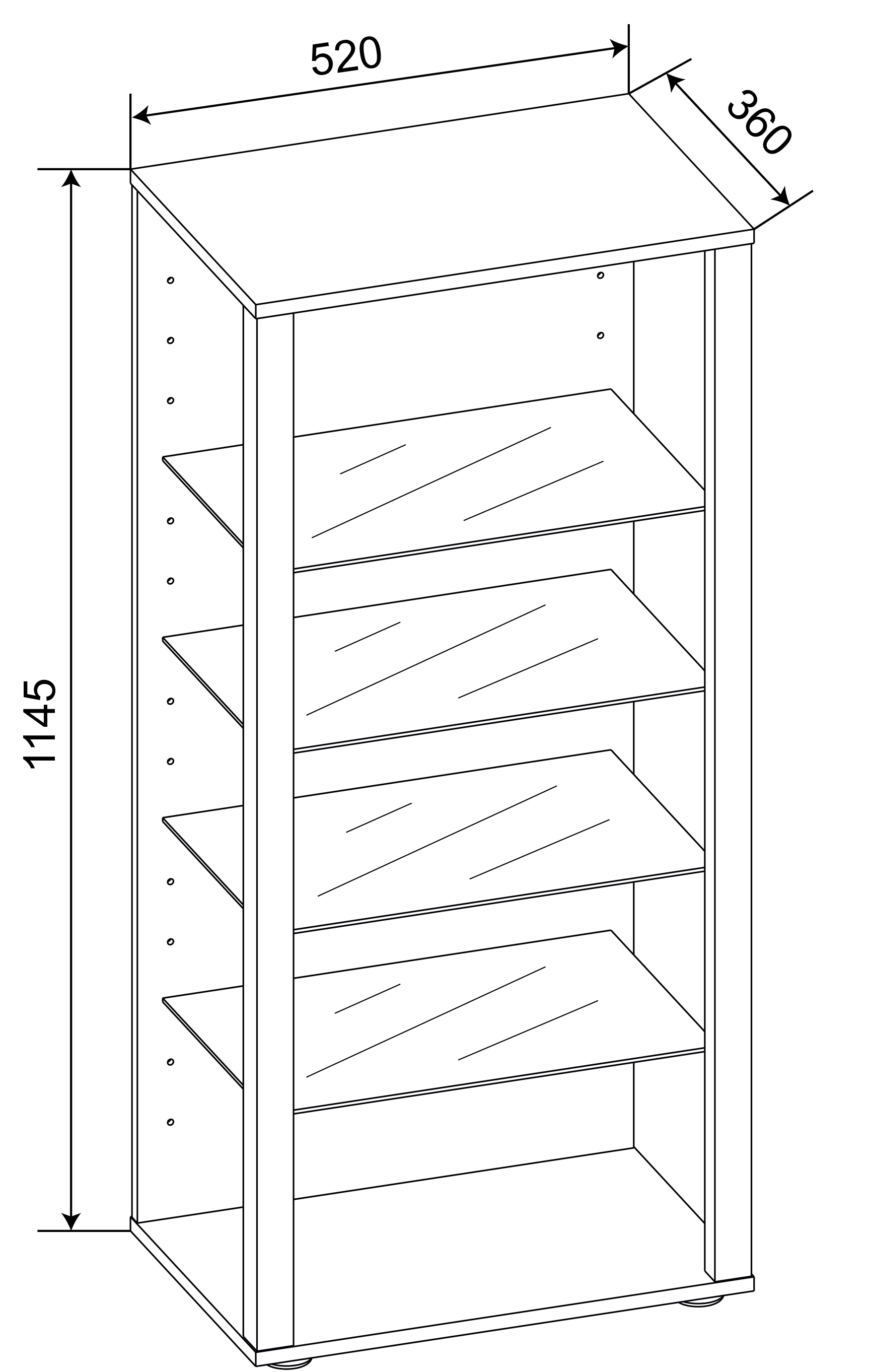 VCM Standvitrine »Holz Glas Stand Vitrine Sammelvitrine Glasol lll«