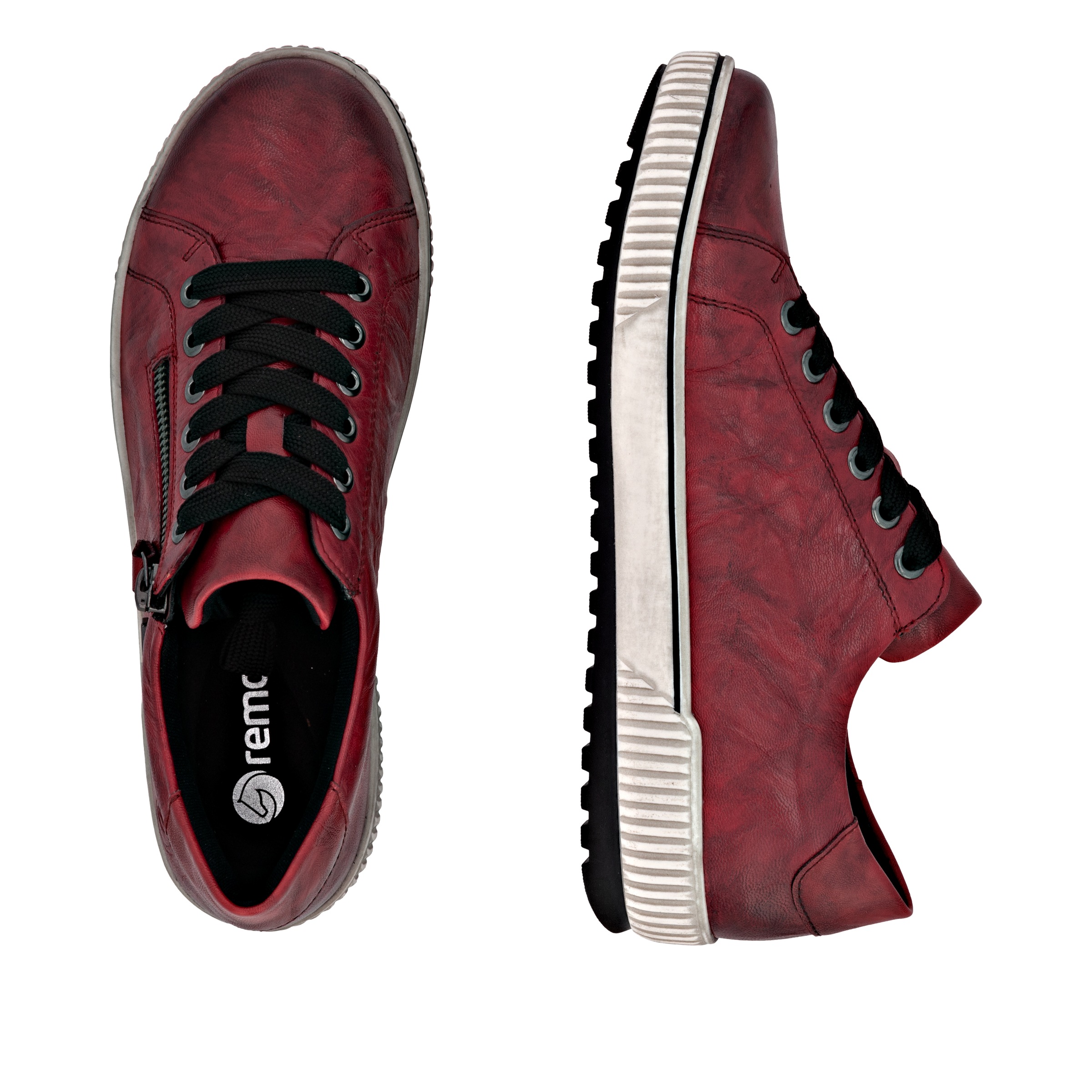 Remonte Plateausneaker, Freizeitschuh, Halbschuh, Schnürschuh mit Außenreißverschluss