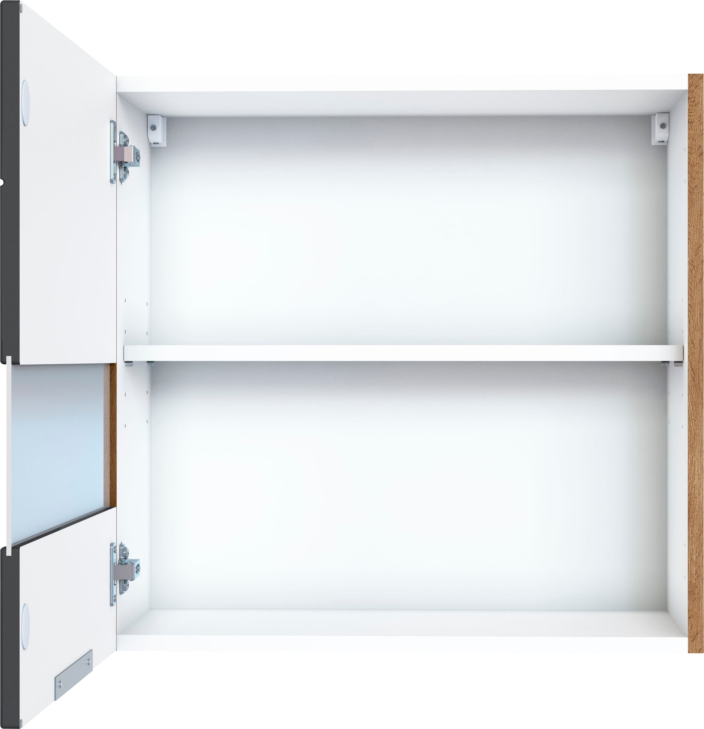 KOCHSTATION Hängeschrank »KS-Luhe« 60 cm breit, hochwertige MDF-Fronten mit Glaseinsatz