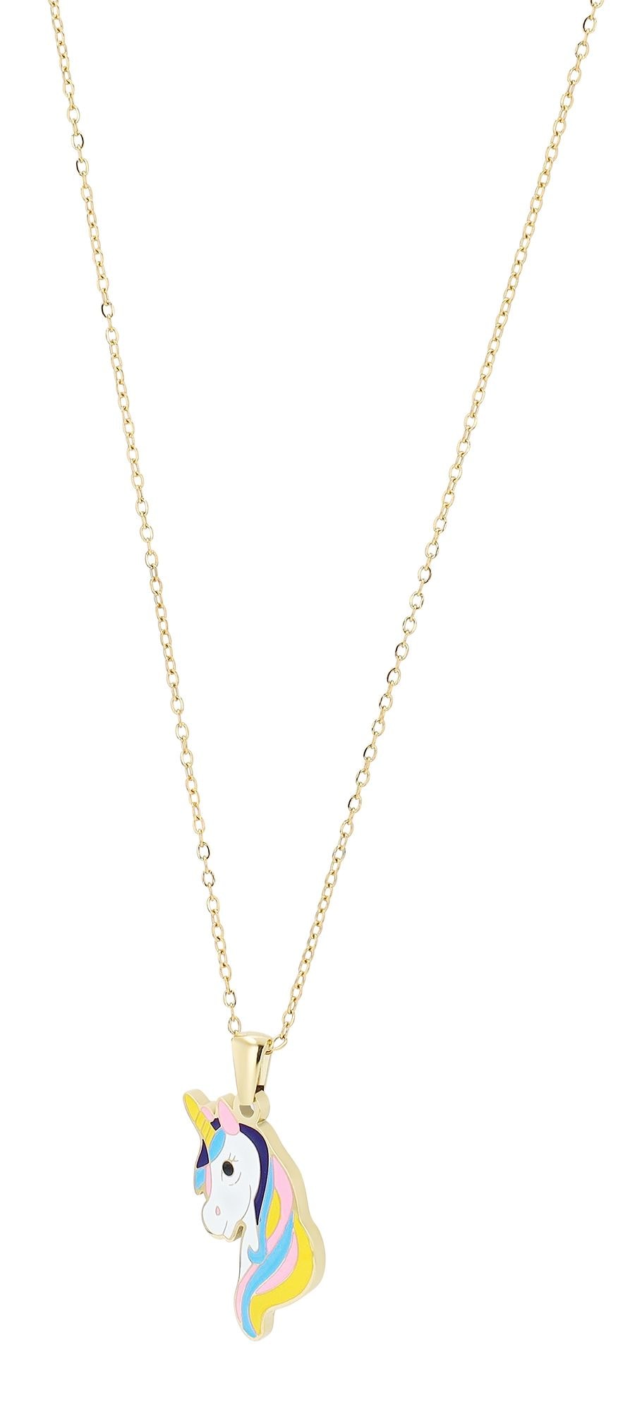 Adelia´s Gliederkette »Kinder Halskette ¿ Einhorn aus Edelstahl 45 cm«