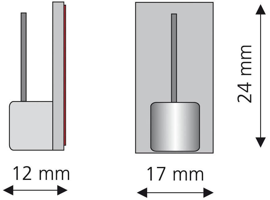 Liedeco Klebeträger, (Set, 4 St.), für Vitragen-Bistrostangen