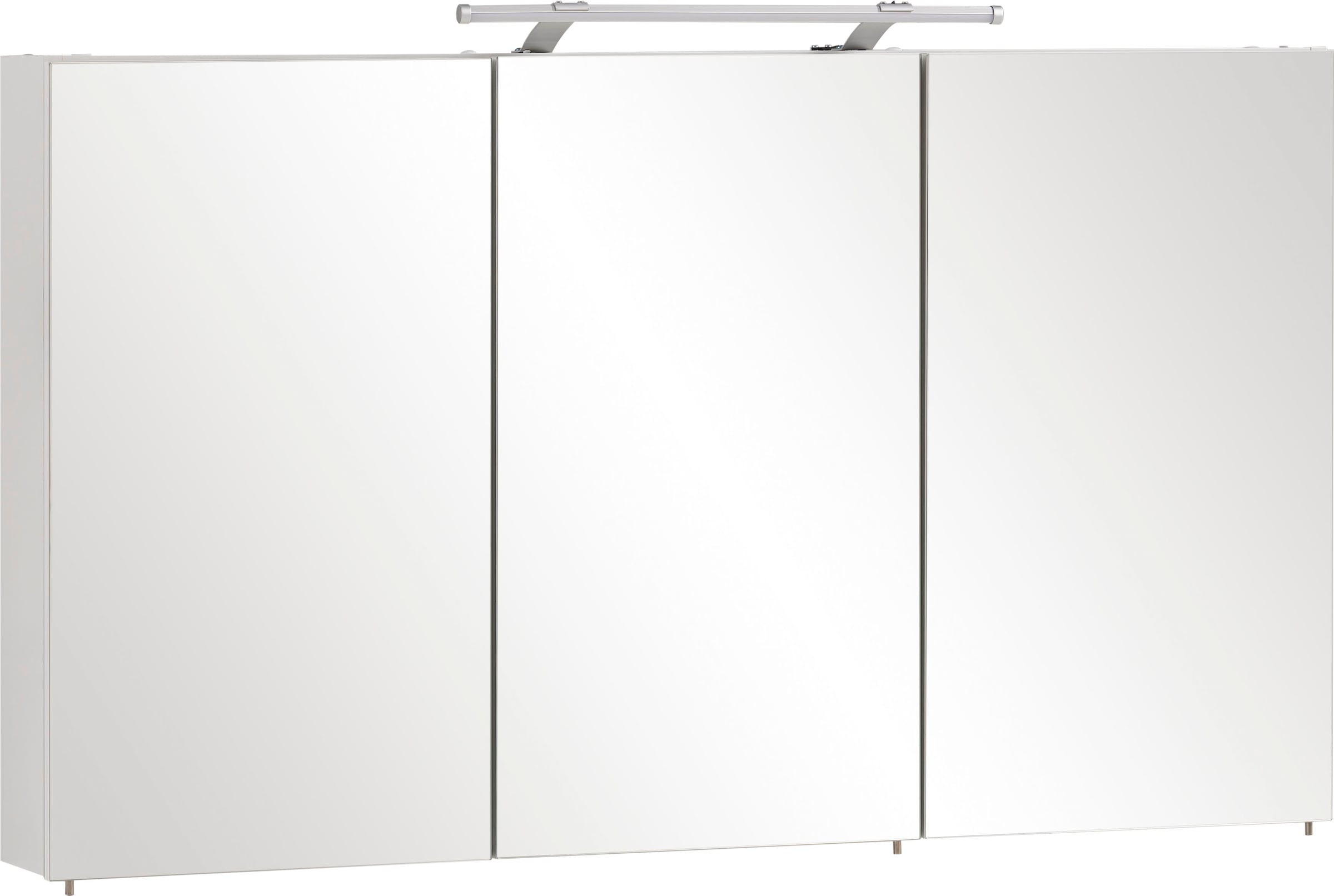 Schildmeyer Spiegelschrank »Dorina, mit höhenverstellbaren Glasböden made in Germany«, Breite 70 cm, 3-türig, LED-Beleuchtung, Schalter-/Steckdosenbox