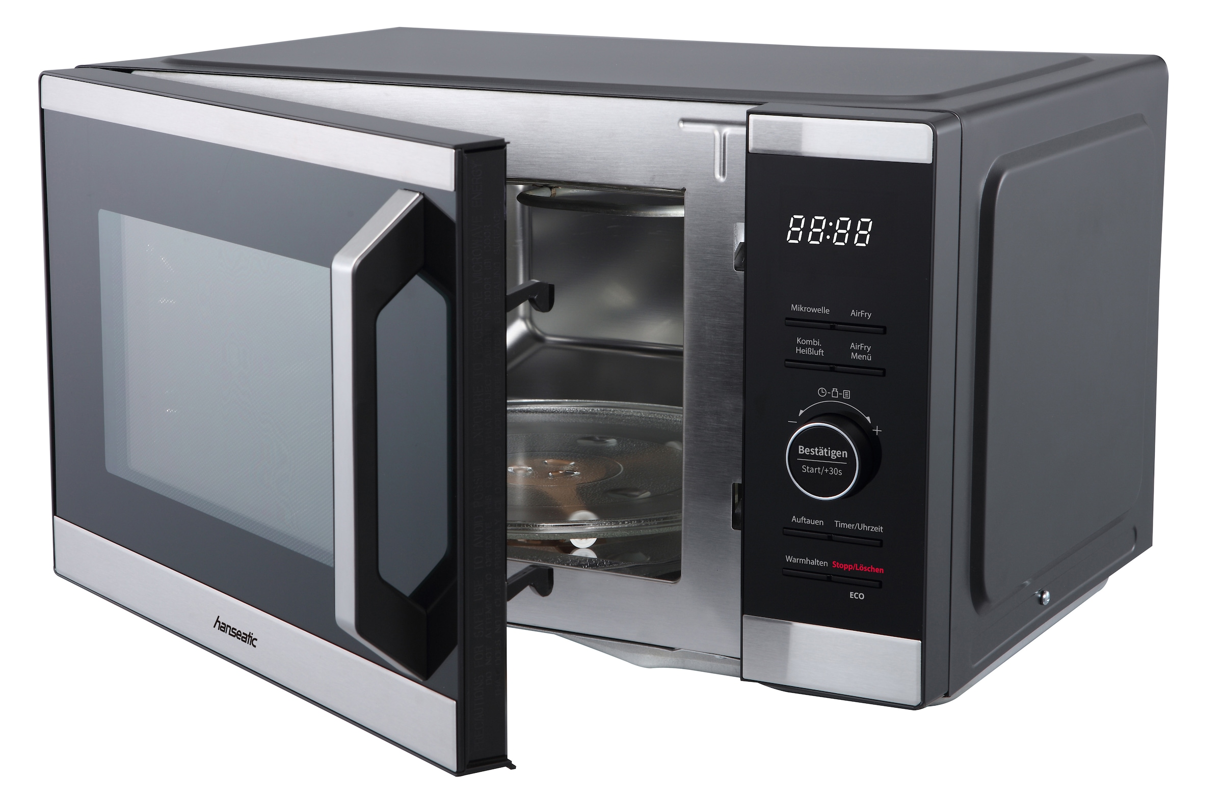 Hanseatic Mikrowelle »HM26SB3M, mit Airfry-Funktion« Heißluft Mikrowelle Umluft 1400 W 3 in 1: Mikrowelle, Umluft und Heißluft, inkl. Grillkorb + 