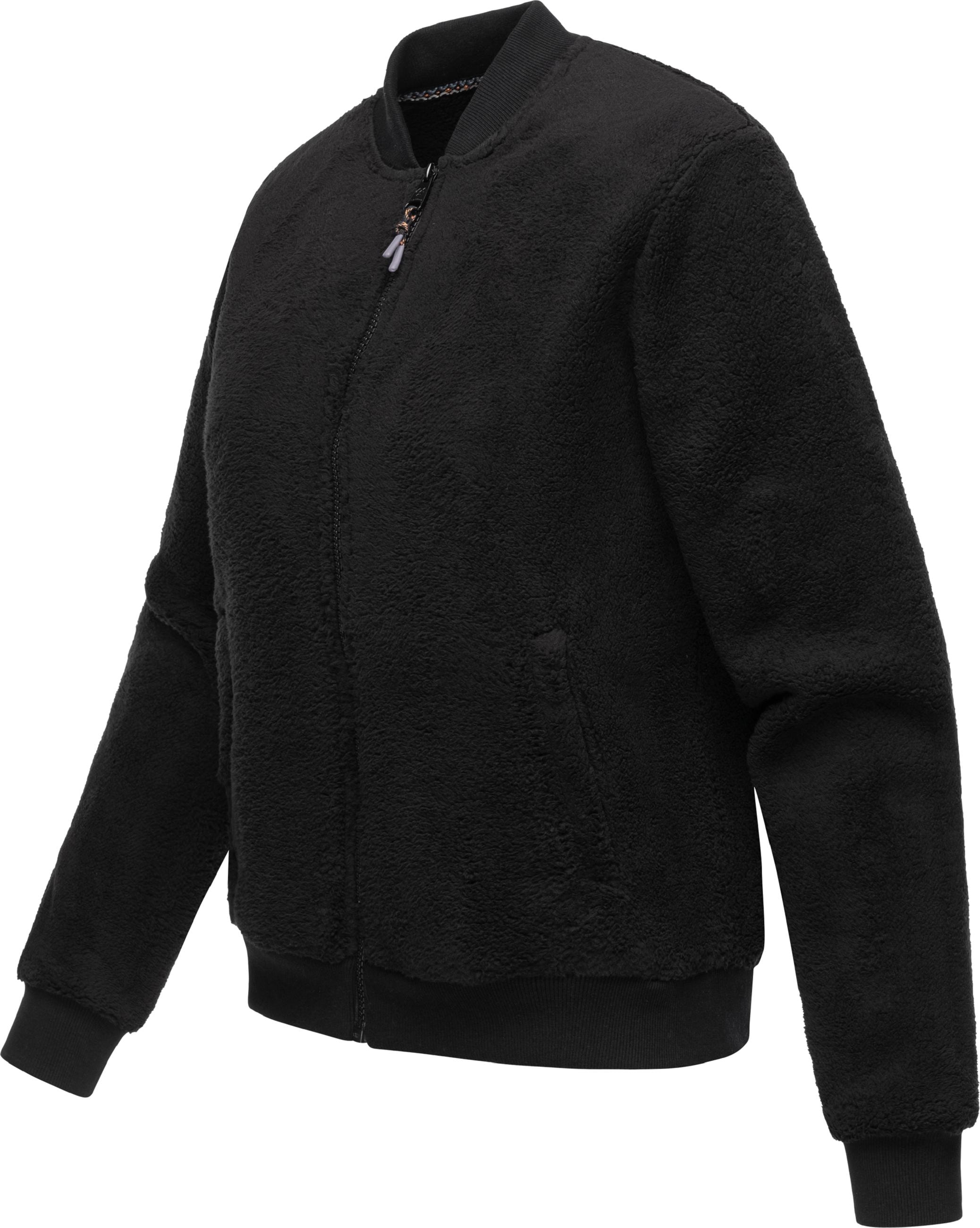 Ragwear Sweatjacke »Plüschjacke Cairro«, Flauschige Damen Übergangsjacke