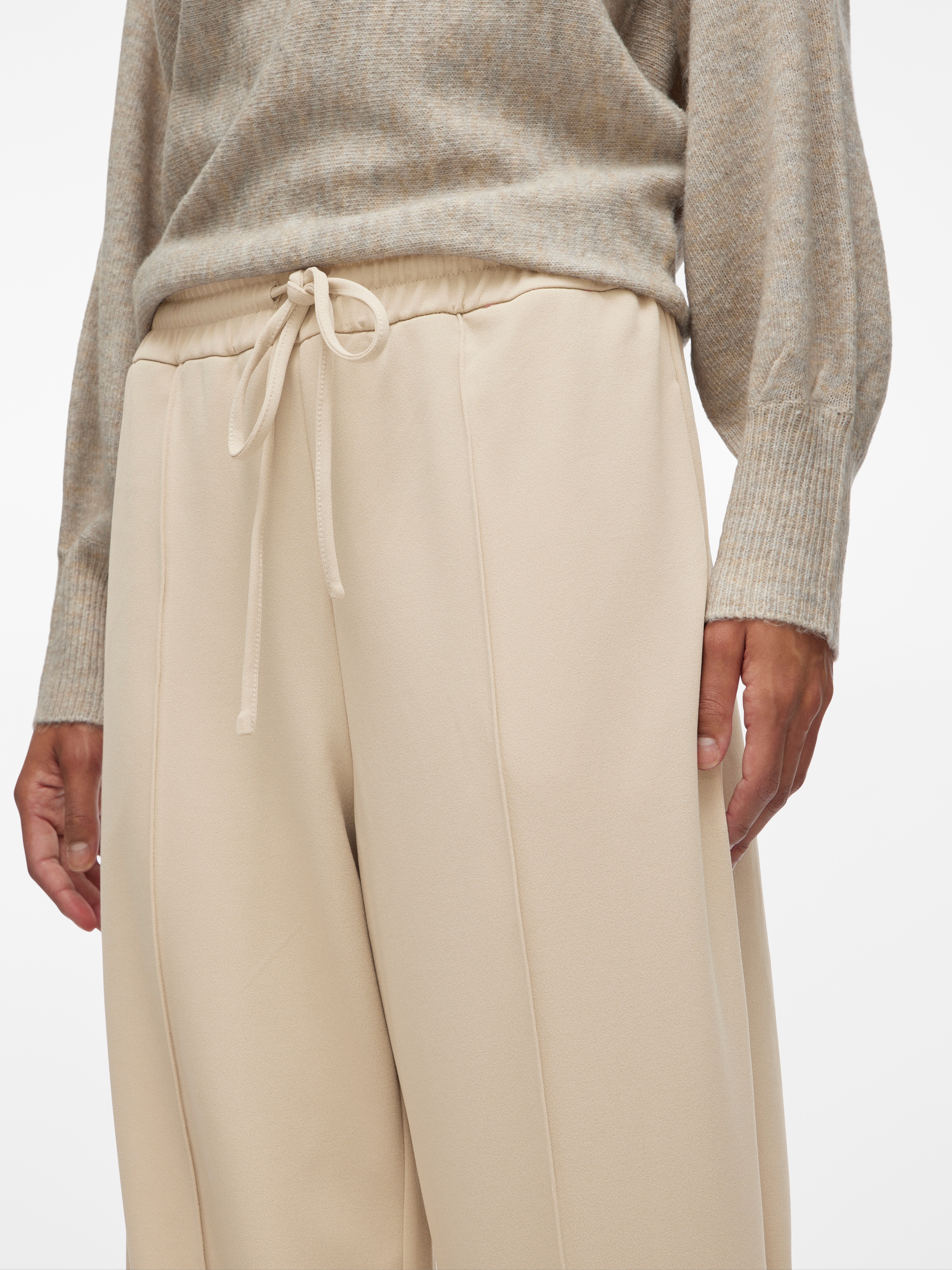 Vila Schlupfhose »VICLUA HW WIDE PANTS-NOOS«  Materialmix