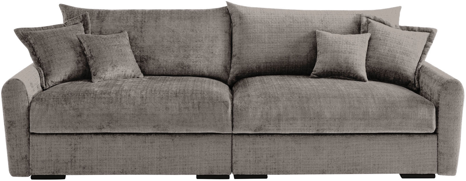 Home affaire Big-Sofa »Finca XXL, B: 247 cm« 4 Zierkissen, Mega-Sofa, in Cord oder Chenille-Struktur, Federkern