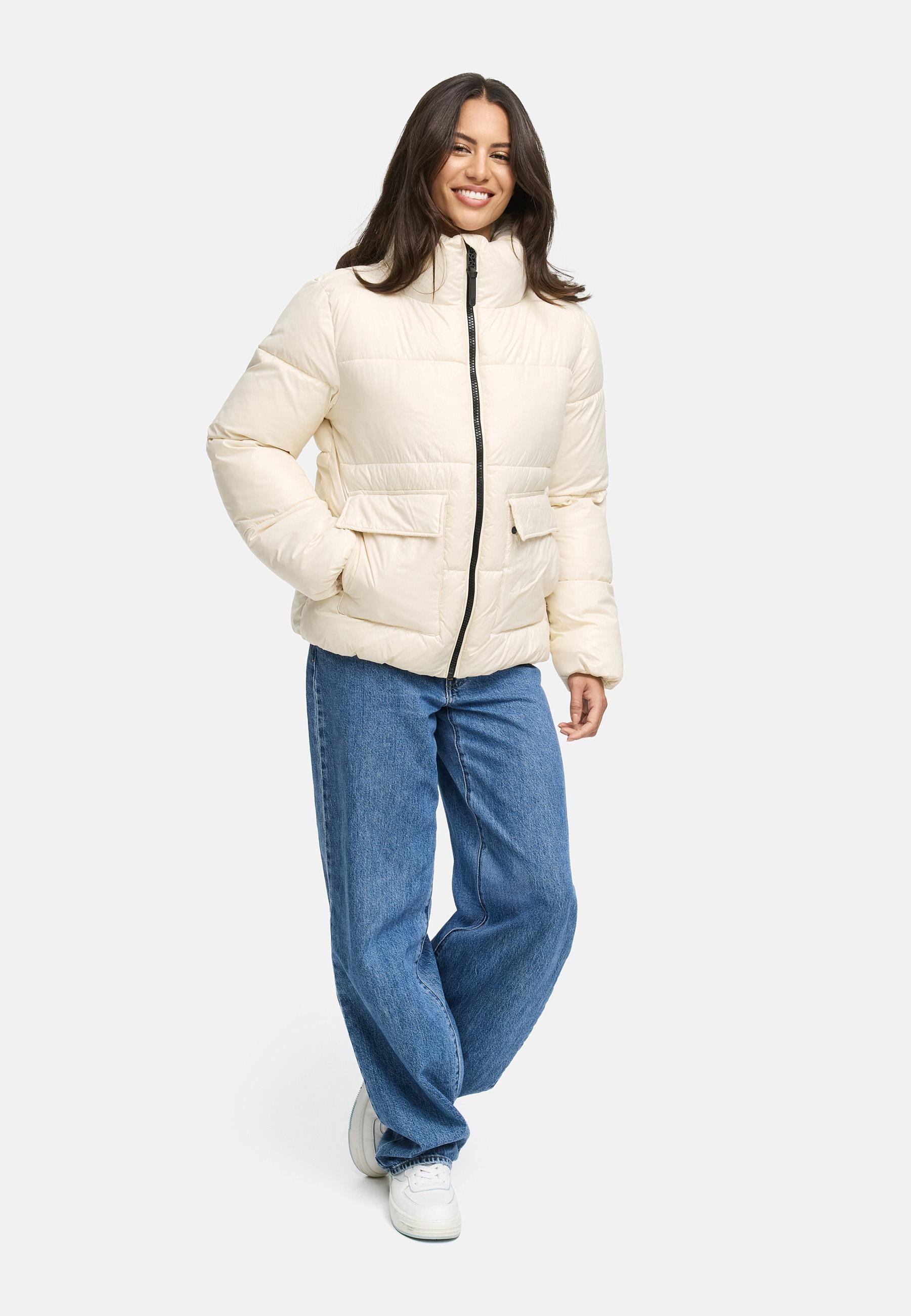 Navahoo Kurzjacke »Kurzjacke Eispracht 14« ohne Kapuze Kurze gesteppte Damen Winterjacke