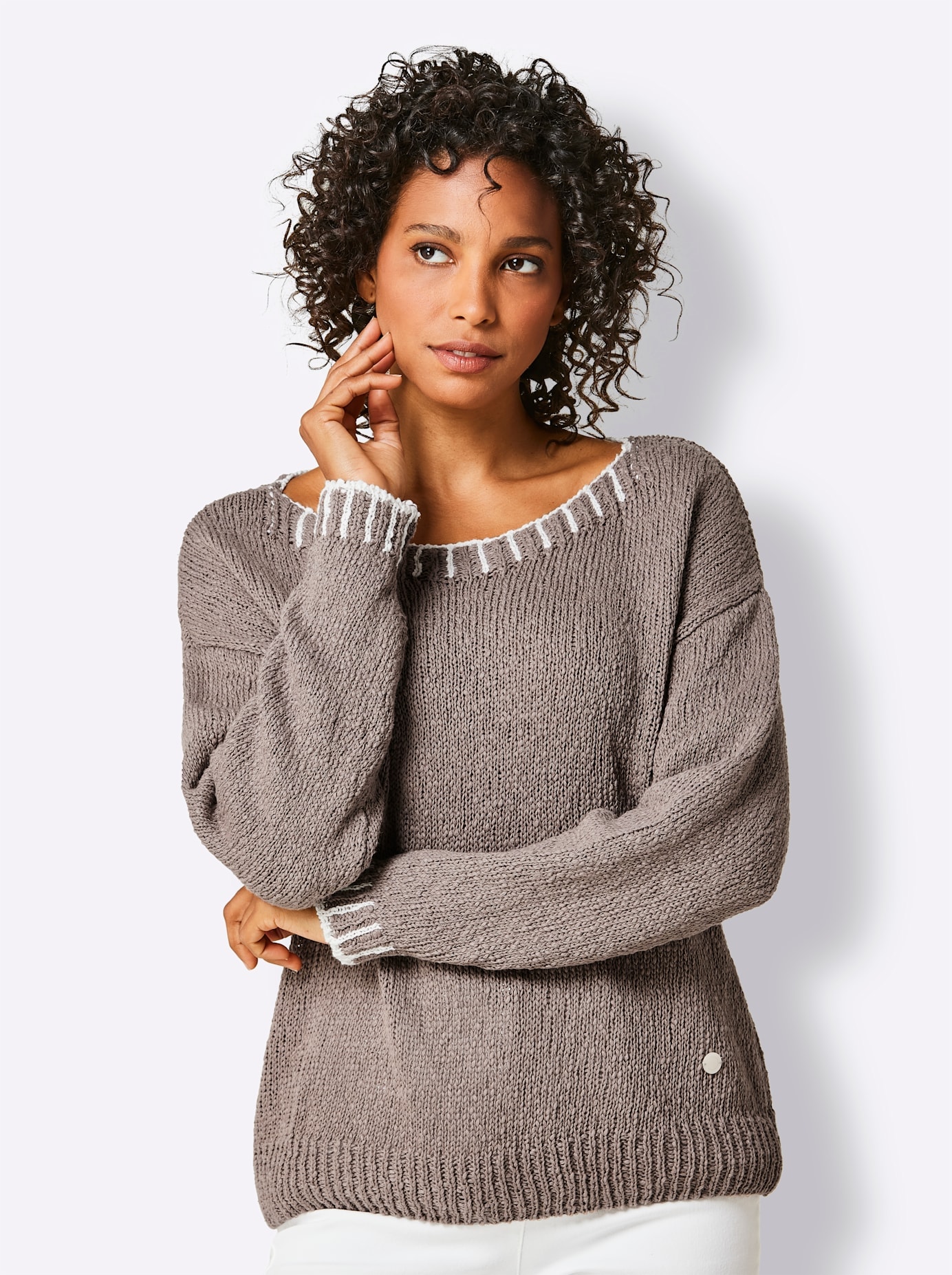 CREATION L PREMIUM Strickpullover »Leinen-Baumwoll-Pullover«