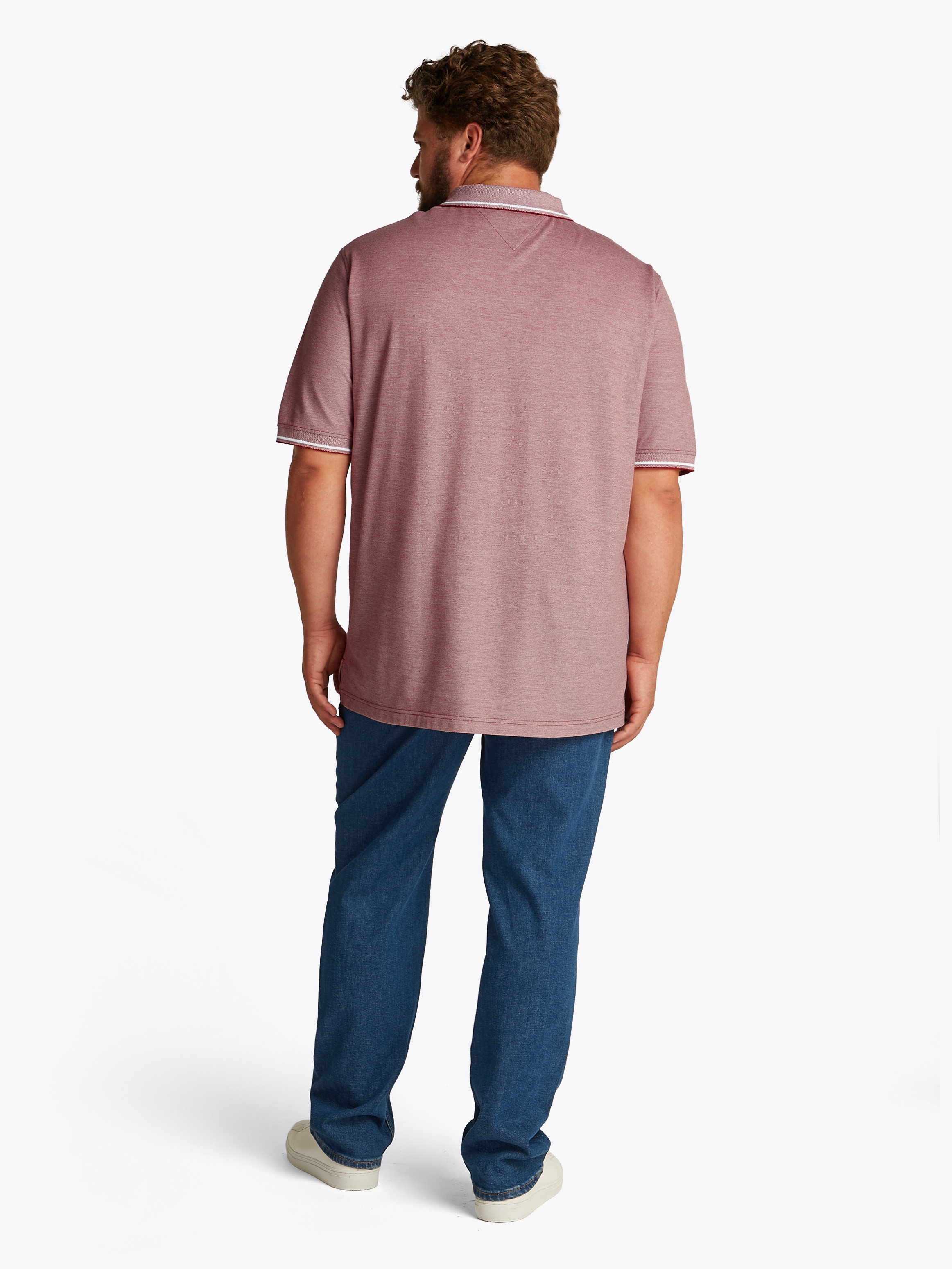 Tommy Hilfiger Big & Tall Poloshirt »BT-OXFORD TWO TONE REG POLO-B«, in Großen Größen, Logostickerei