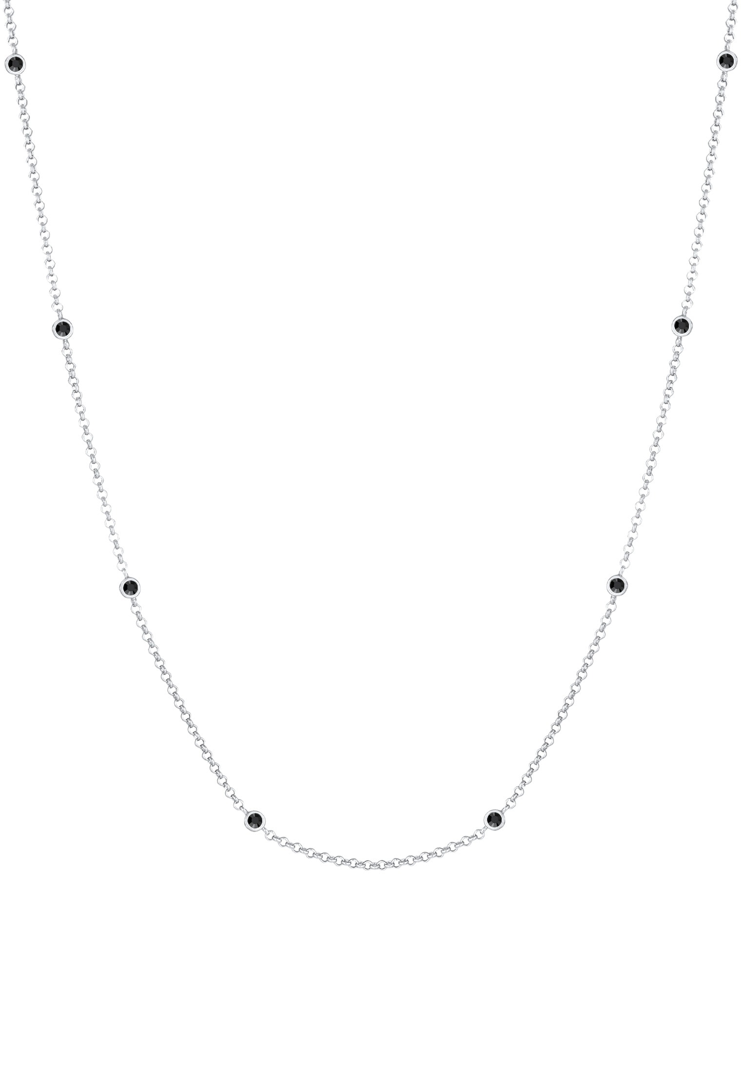 Elli Silberkette »Halskette Solitär Glamouröse Kristalle 925 Silber«