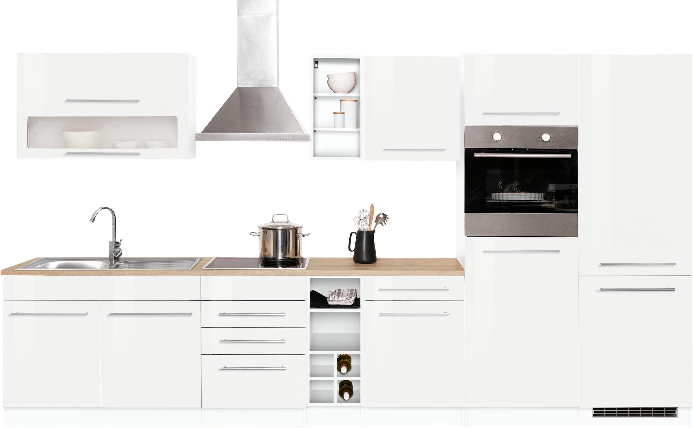 KOCHSTATION Küchenzeile »KS-Eton« ohne E-Geräte, Breite 360 cm