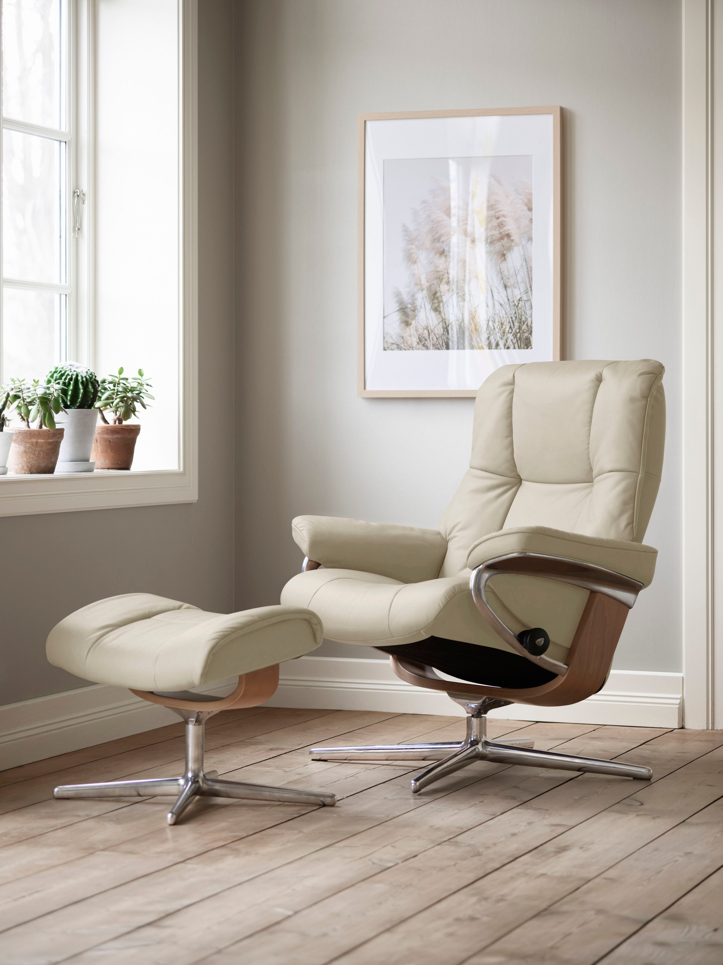 Stressless® Fußhocker »Mayfair«, mit Cross Base, Größe S, M & L, Holzakzent Eiche