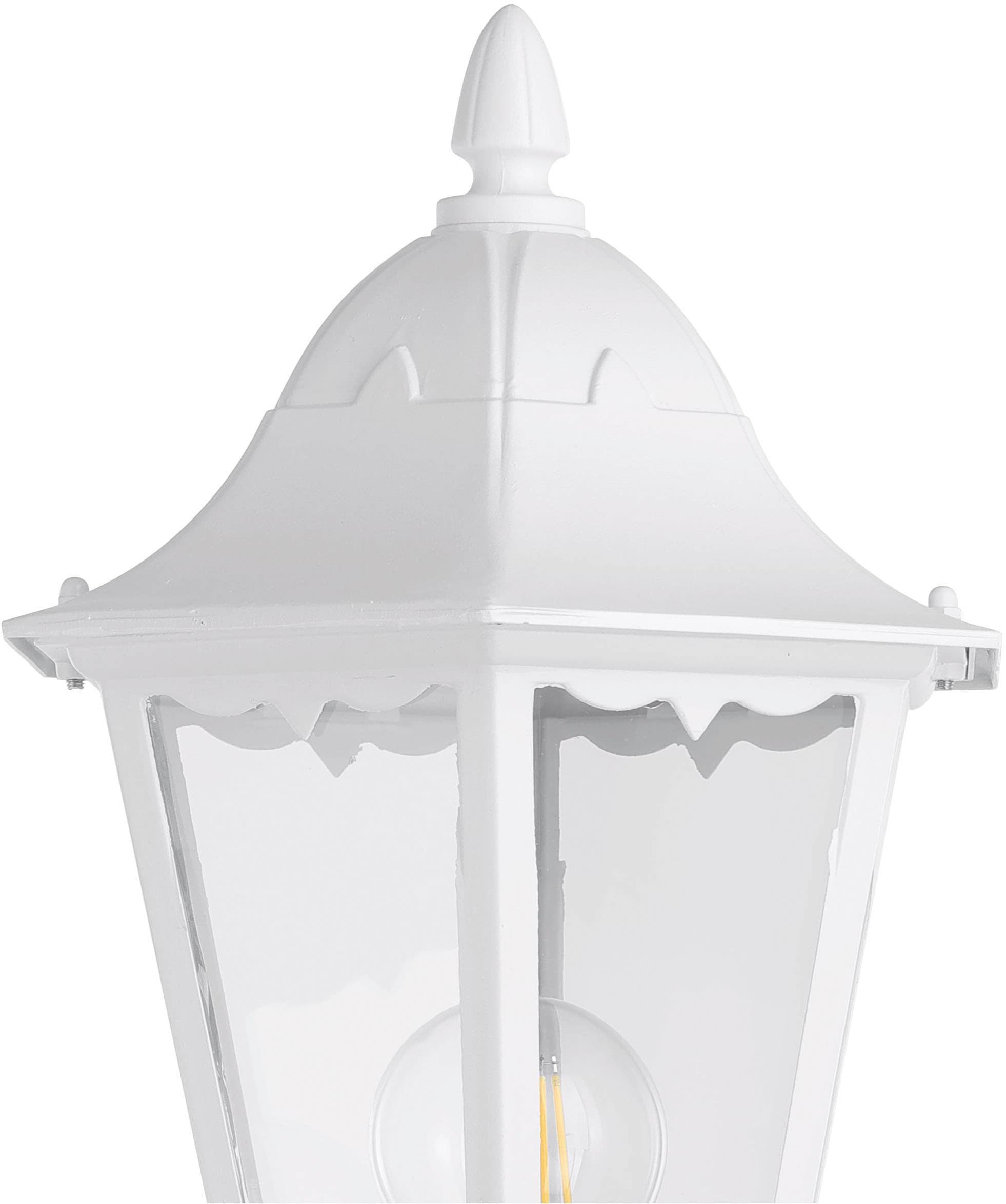 EGLO Stehlampe »Navedo Außen-Stehlmape, Außenlampe, Aluguss und Glas, E27, IP44, Lampe« E27 1 Stk. Stehleuchte - H120 x Ø23 cm - weiß - 1X60W exkl.