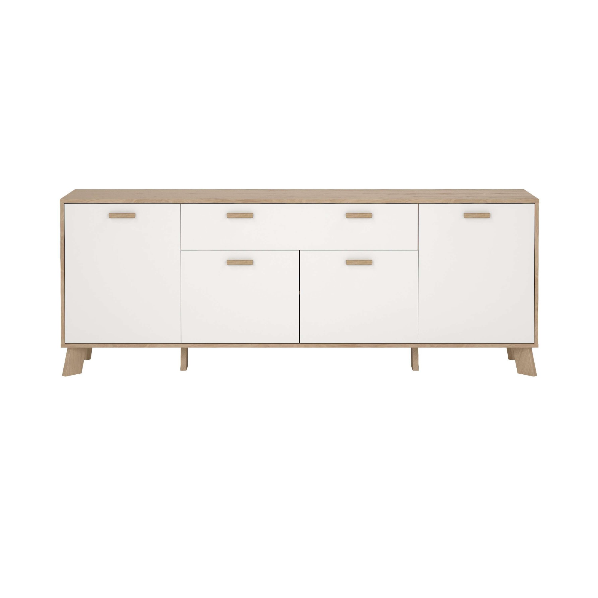 andas Sideboard »Ikast, Stauraum, Schubladenschrank, Aufbewahrung«, Breite 196 cm, 4 Türen, 2 Schubladen, Höhe 73 cm