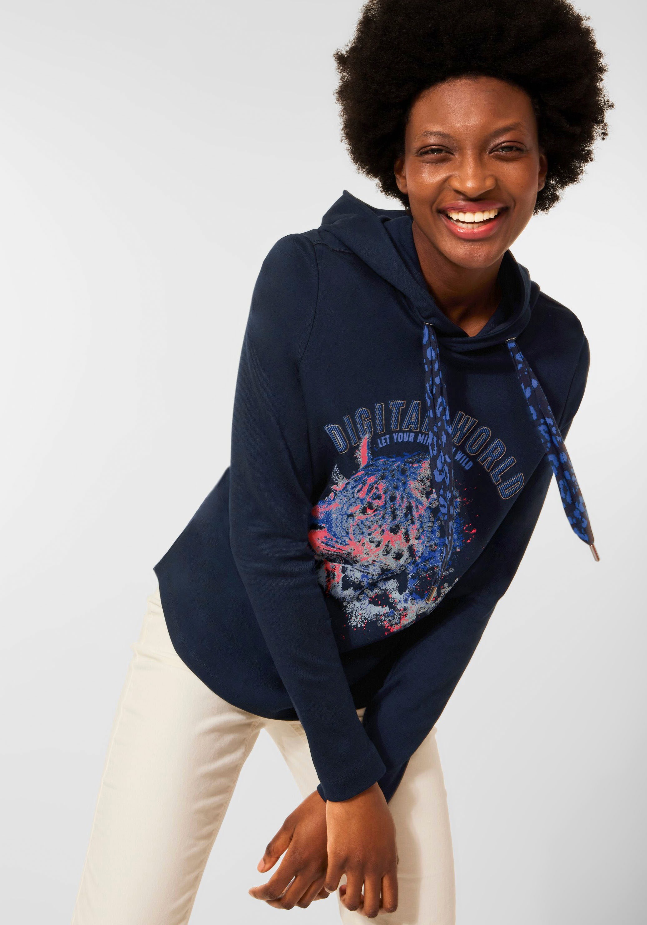 Cecil Print-Shirt, mit Leoparden-Print