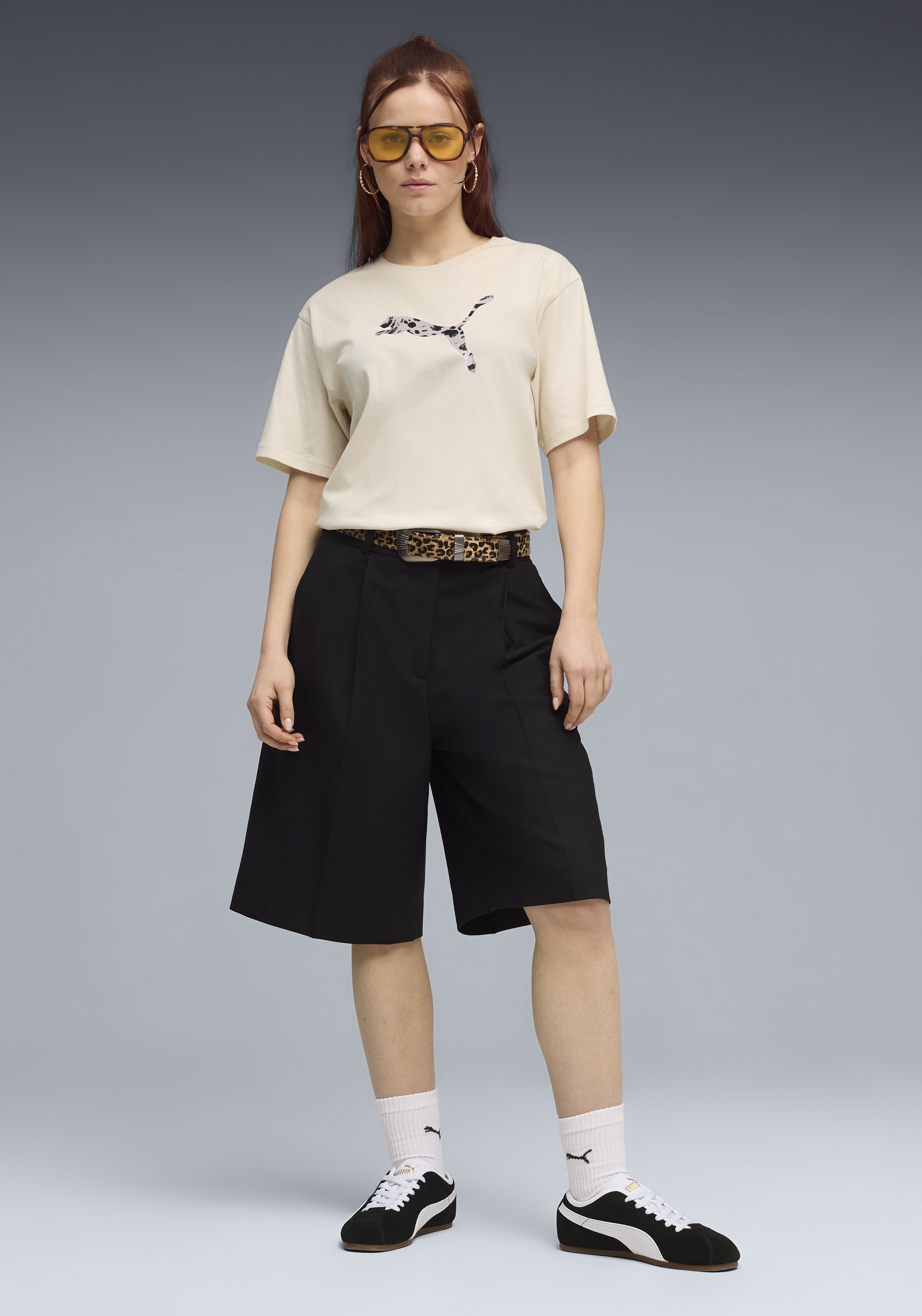 PUMA T-Shirt »ESS GRAPHIC ANIMAL RELAXED TEE« Kurzarm, mit sportlichem Print, aus Baumwolle, Rundhalsausschnitt