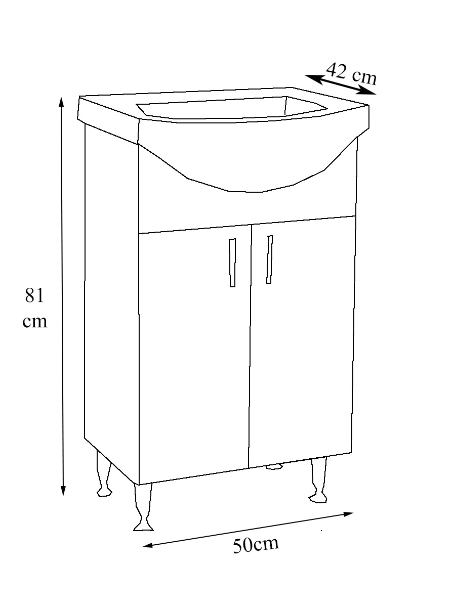 VCM Waschbeckenunterschrank »VCM 5-tlg. Waschplatz Waschtisch Badmöbel Set Waschbecken Drehtüren Spiegeschrank Hochschrank Lisalo M«, (5 St.)