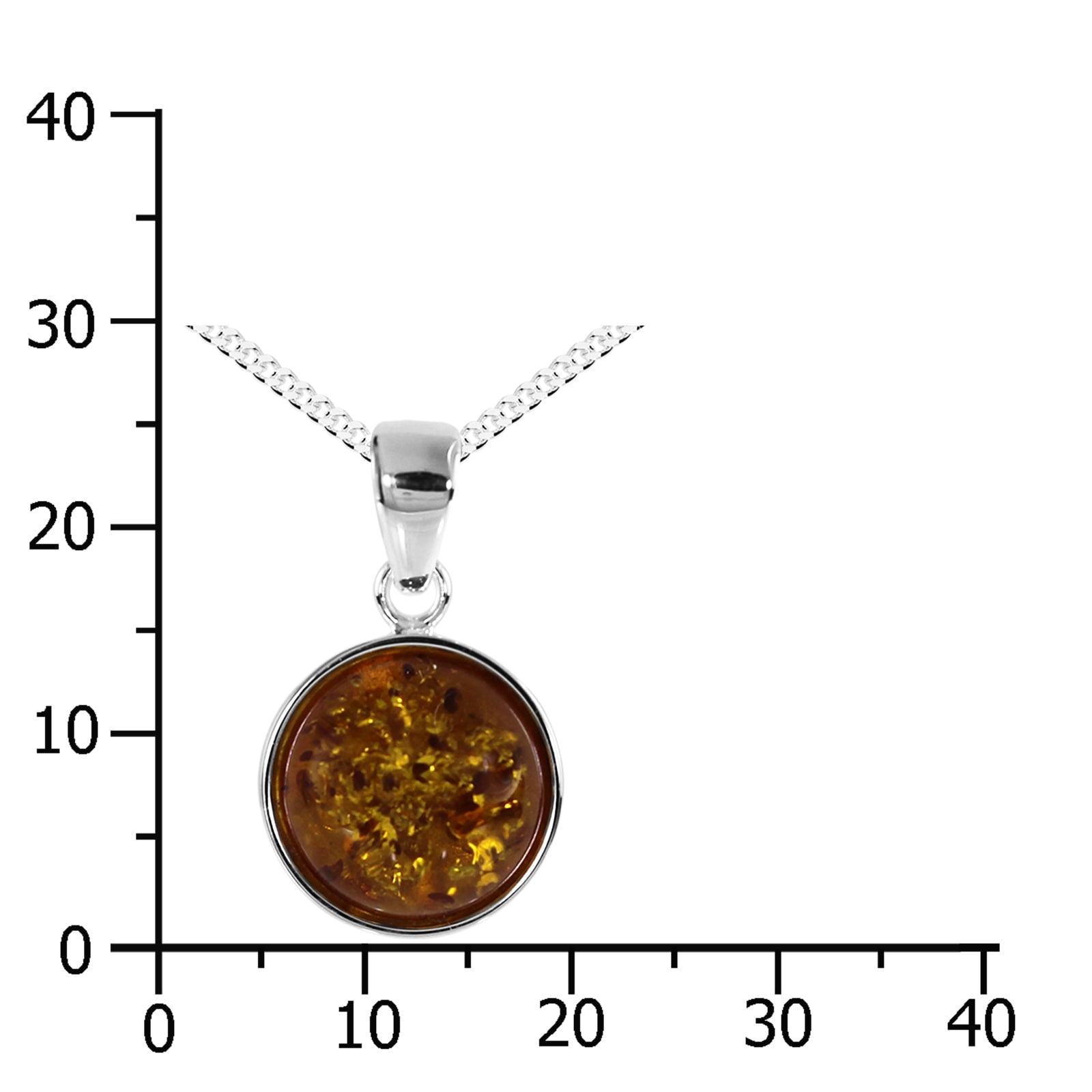 OSTSEE-SCHMUCK Kette mit Anhänger »- Classic 12 mm - Silber 925/000 - Bernstein«