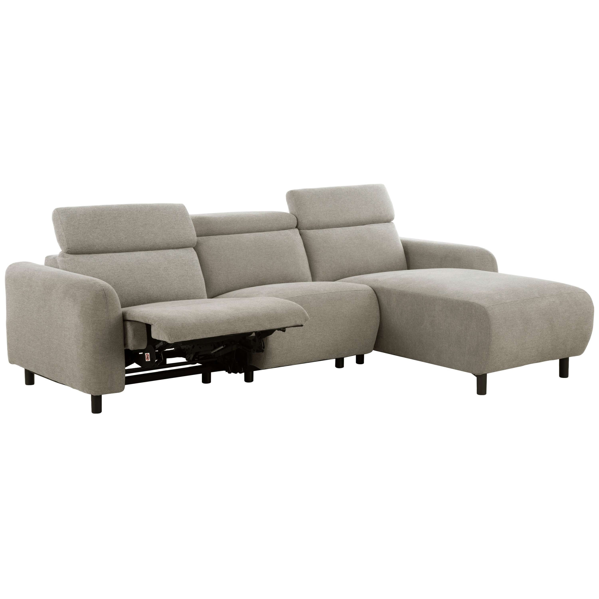 OTTO home Ecksofa »SKAANE Struktur, L-Form, 274 cm, manuelle/elektrische Relaxfunktion,« 274 cm, mit Kopfteilverstellung und man. oder elektr. Relaxfunktion