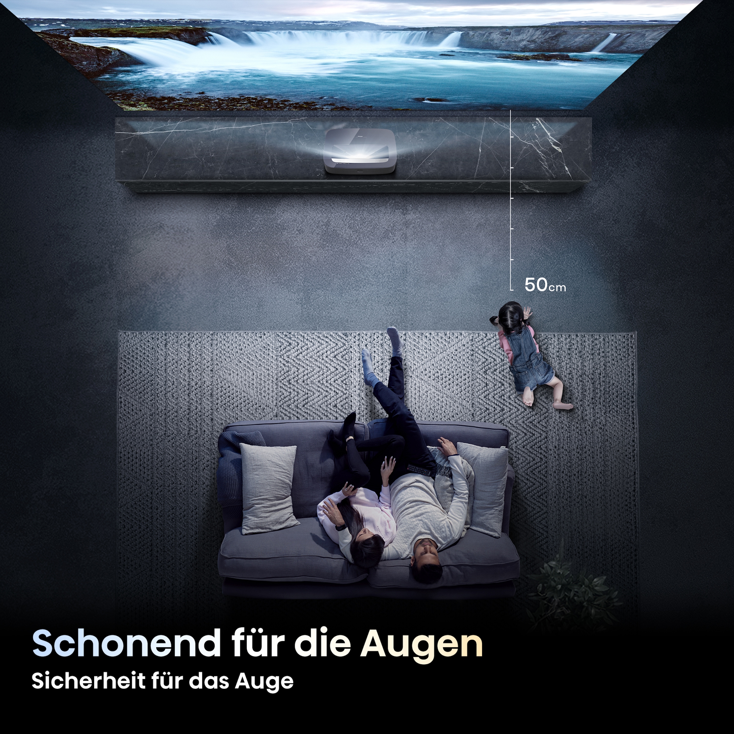 Hisense UHD-Beamer »Hisense PL1 Laser Cinema 80 - 120 Zoll Laser Projektor,(ohne Leinwand)«, (3000:1)