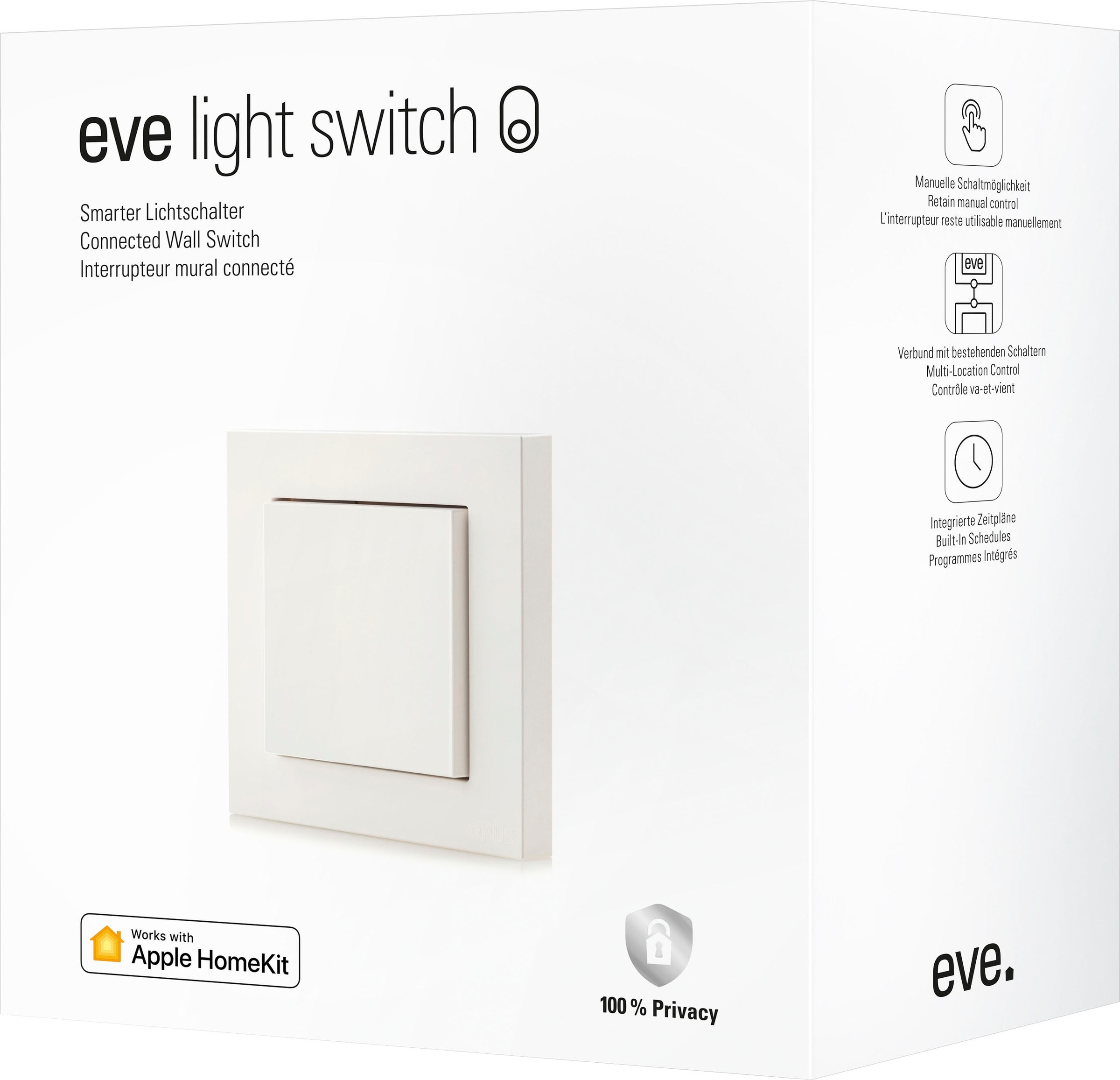 EVE Schalter »Light Switch (HomeKit) 2er Pack«, (Packung, 2 St.)