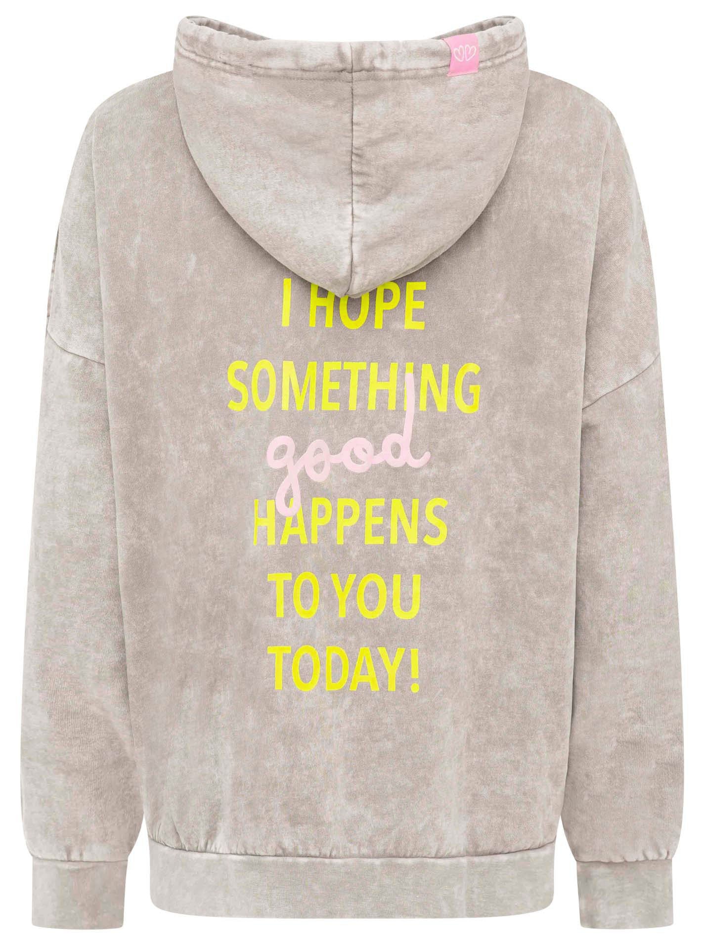 Zwillingsherz Hoodie »"Washed Neon"«, Oversized Fit, Washed-Optik, Kapuze, Kängurutasche, Neon-Print hinten
