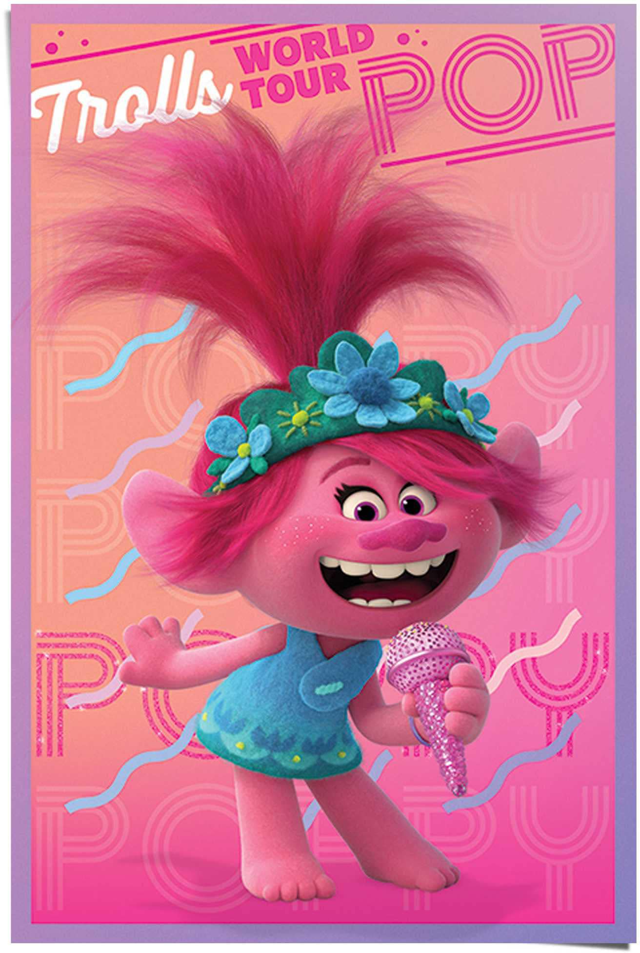 Poster »Trolls Welt Tour - Poppy Prinzessin - Abenteuer - Musik - Trollenwelt«, (1 St.)