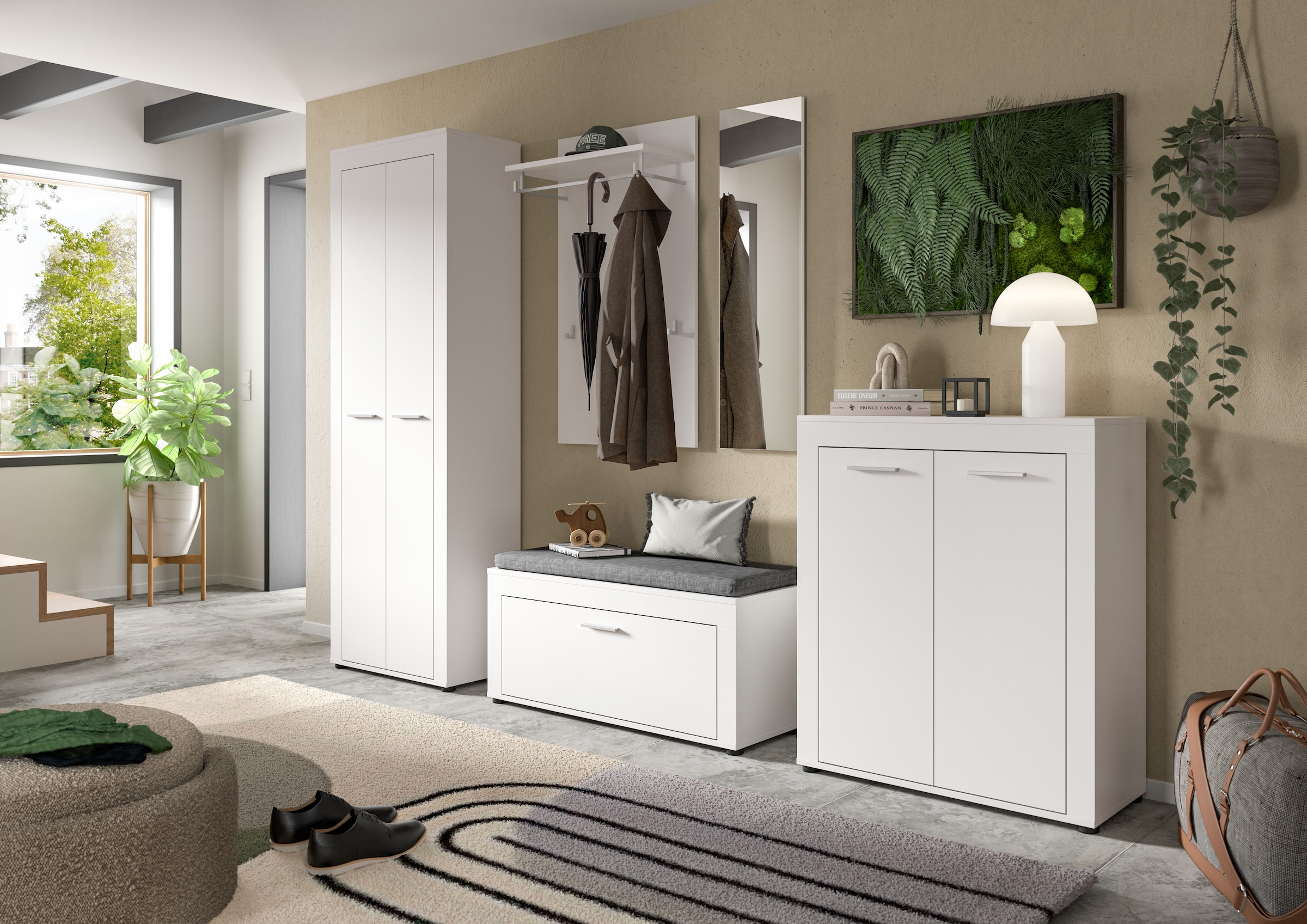 INOSIGN Garderoben-Set »Aosta« Set, 6 Stk. tlg. Aosta, Höhe 191 cm, Garderobenset, Flur, Diele