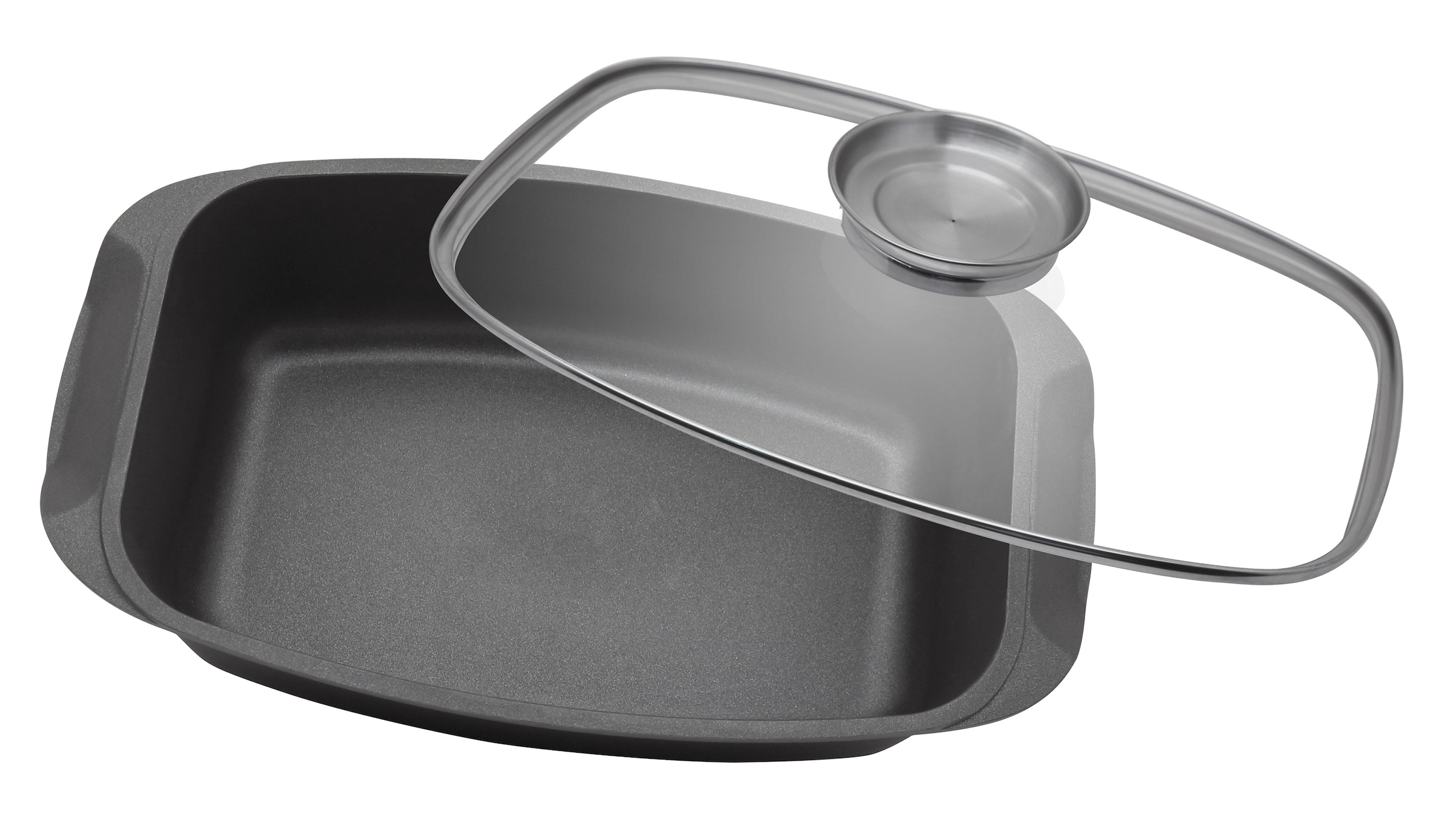 Elo Bräter »Alucast«, Aluminiumguss, (1 tlg., 1 Bräter mit Glasdeckel), Aromaknopf, Induktion