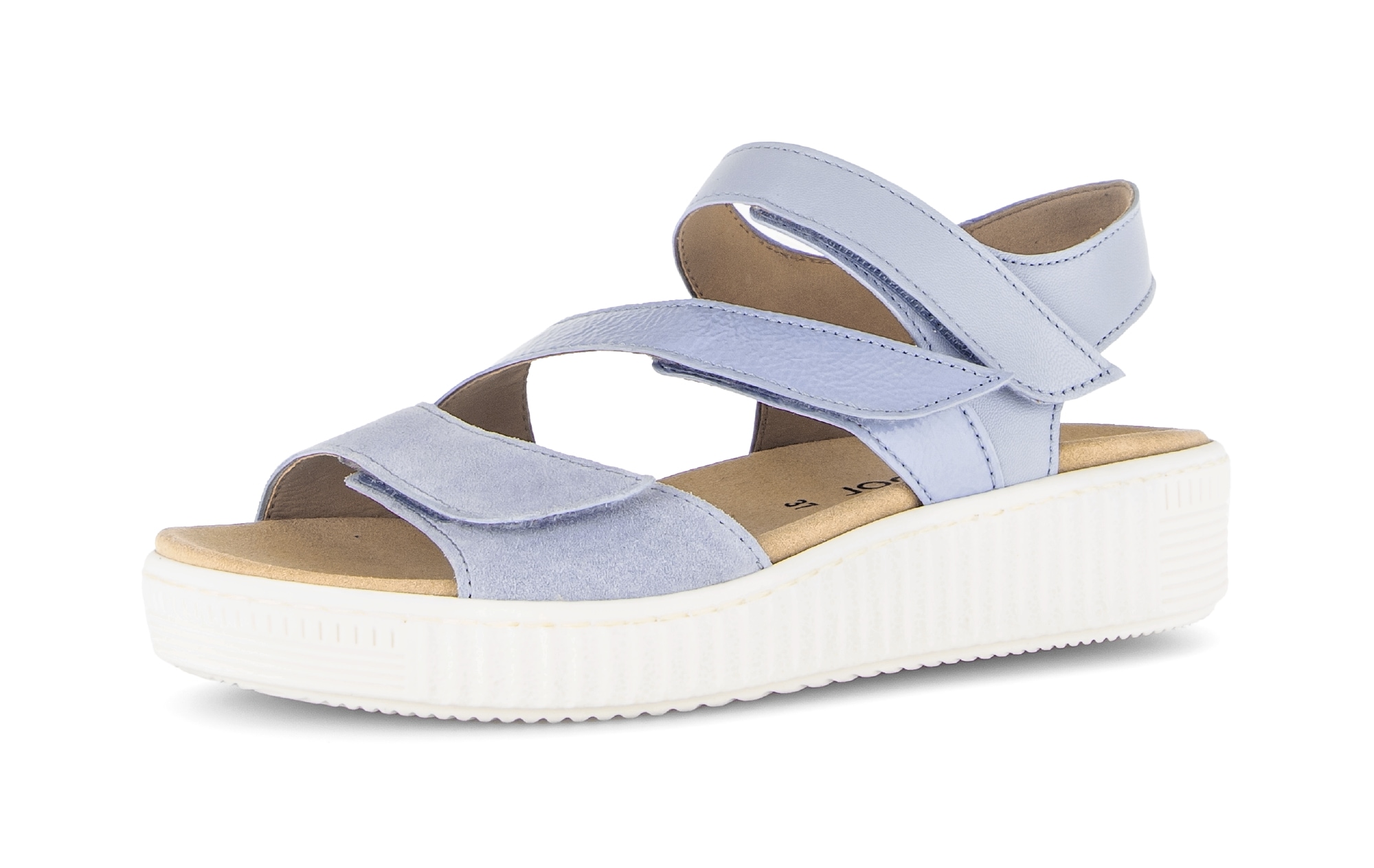 Gabor Riemchensandale  Plateau, Bequemschuh, Sandalette, Sommerschuh mit Ziernähten
