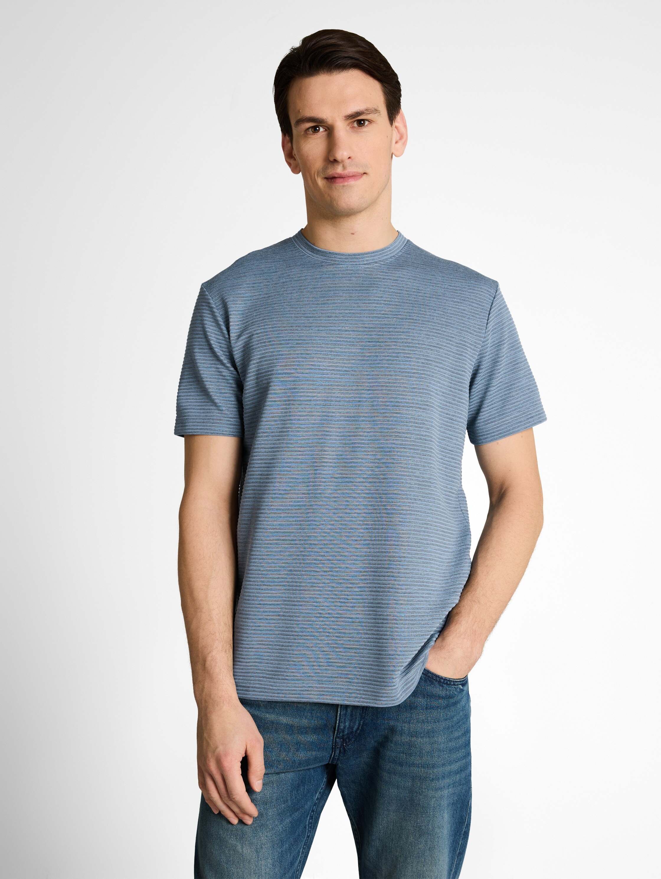 TOM TAILOR Kurzarmshirt Rundhals in Streifen-Optik