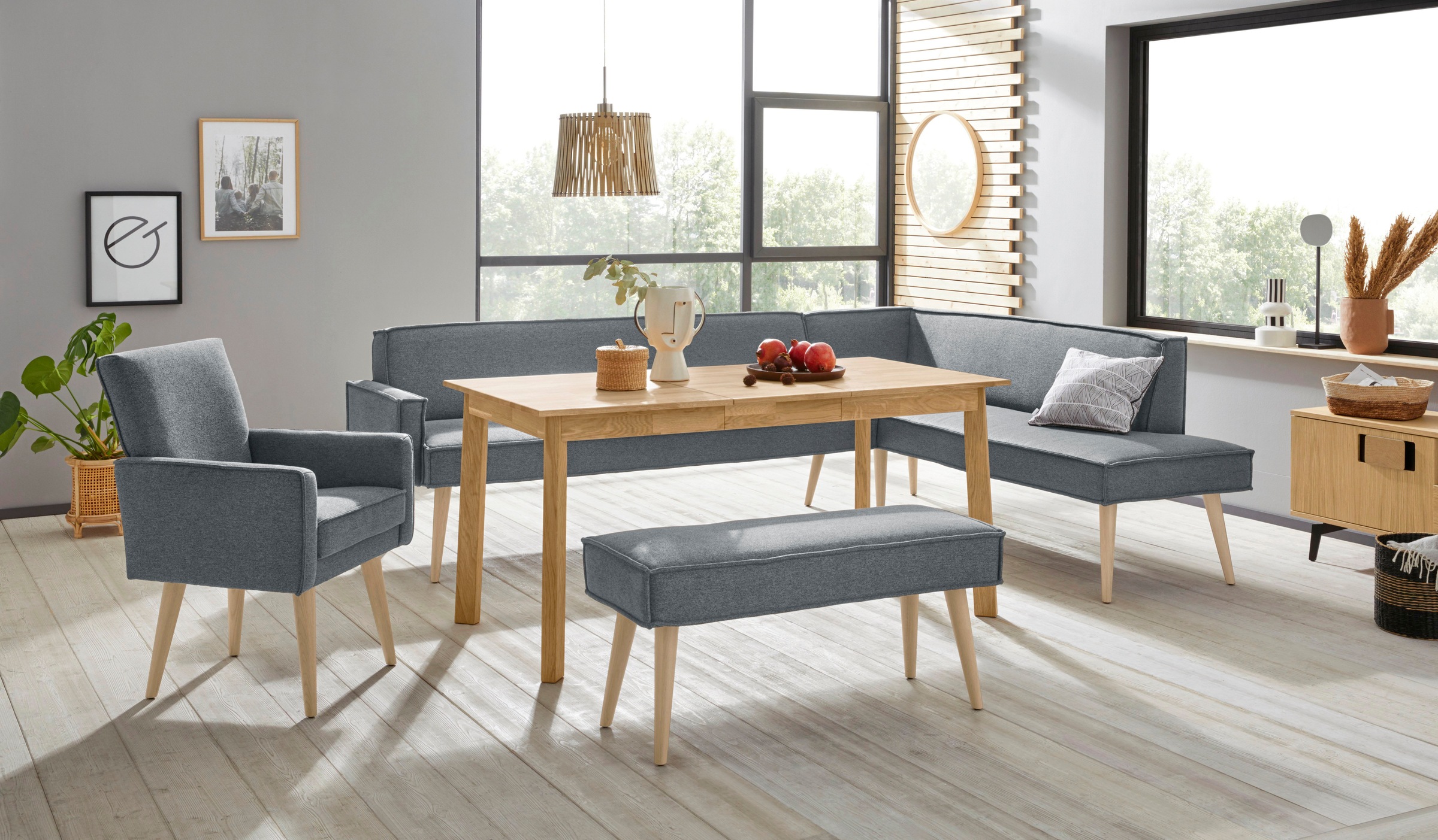 exxpo - sofa fashion Sessel »Lungo, Loungesessel mit moderner Kedernaht, bequem und elegant«, Breite 64 cm, hoher Holzfuß
