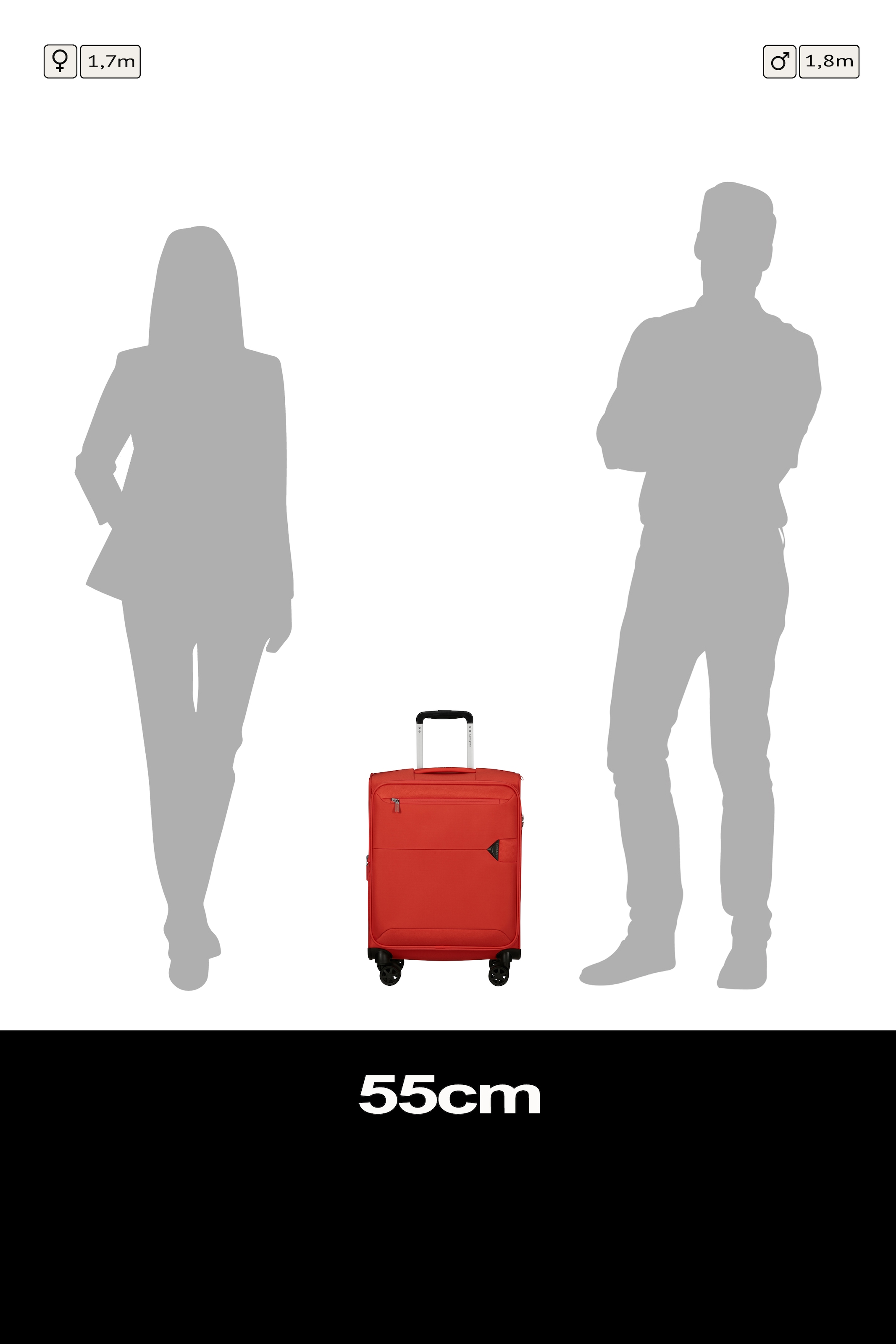 Samsonite Weichgepäck-Trolley »URBIFY, verschiedene Größen« 39 l 4 Rollen aus Recycle-Polyester, mit Kreuzspanngurt, mit Fronttasche