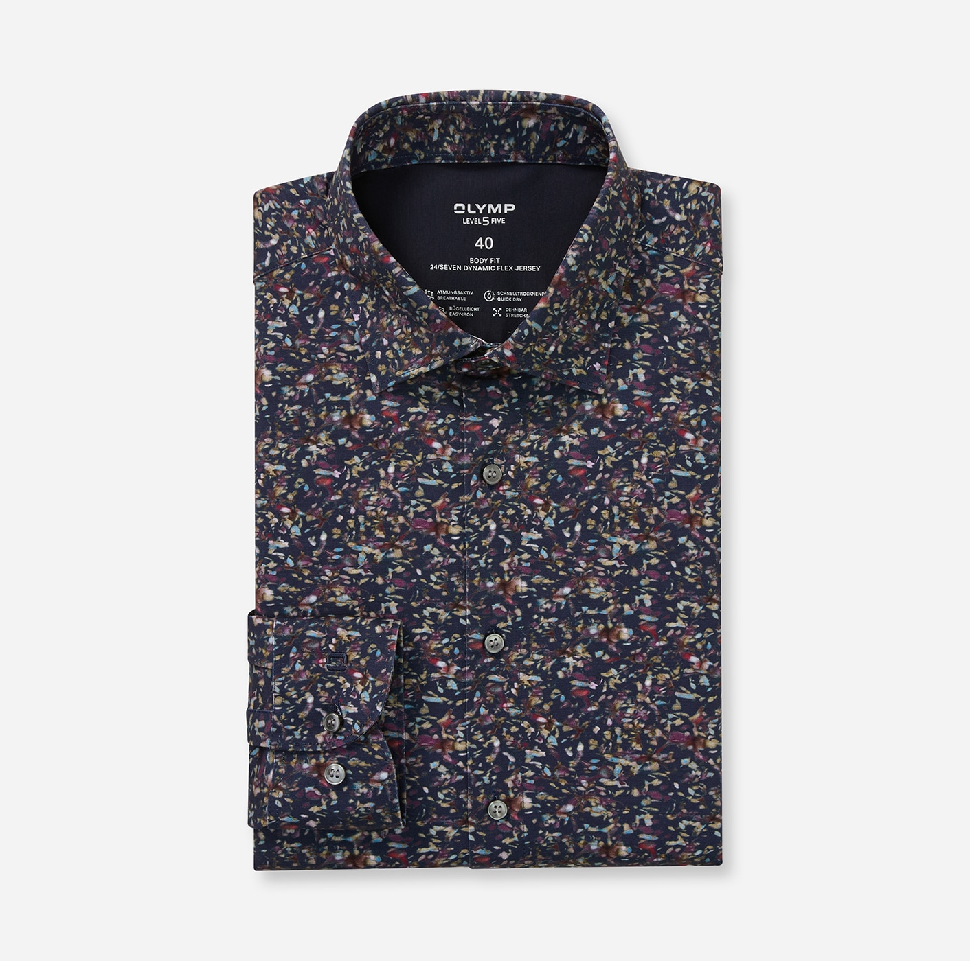 OLYMP Langarmhemd »Level Five 24/Seven« Businesshemd, body fit, Kentkragen, bügelleicht