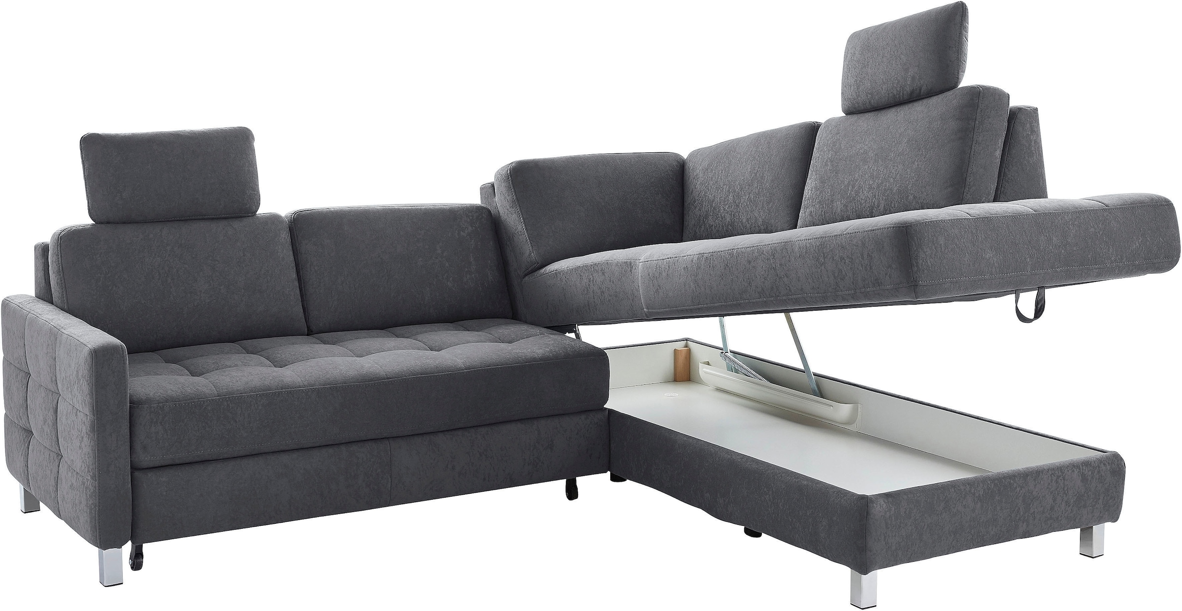 sit&more Ecksofa »Pablo L-Form«, wahlweise mit Bettfunktion