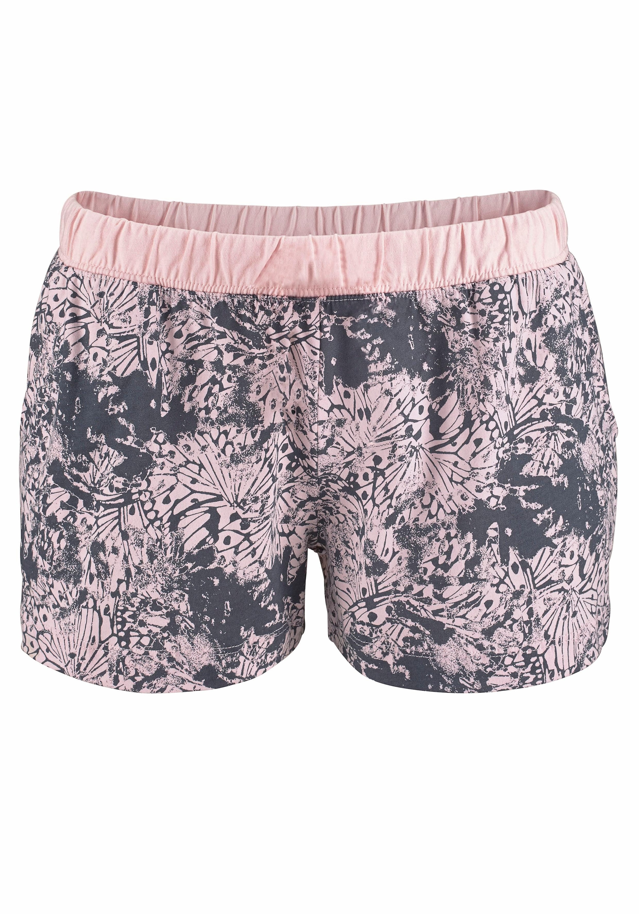 Buffalo Shorty, (2 tlg.), mit gemusterter Shorts und softem Basic T-Shirt