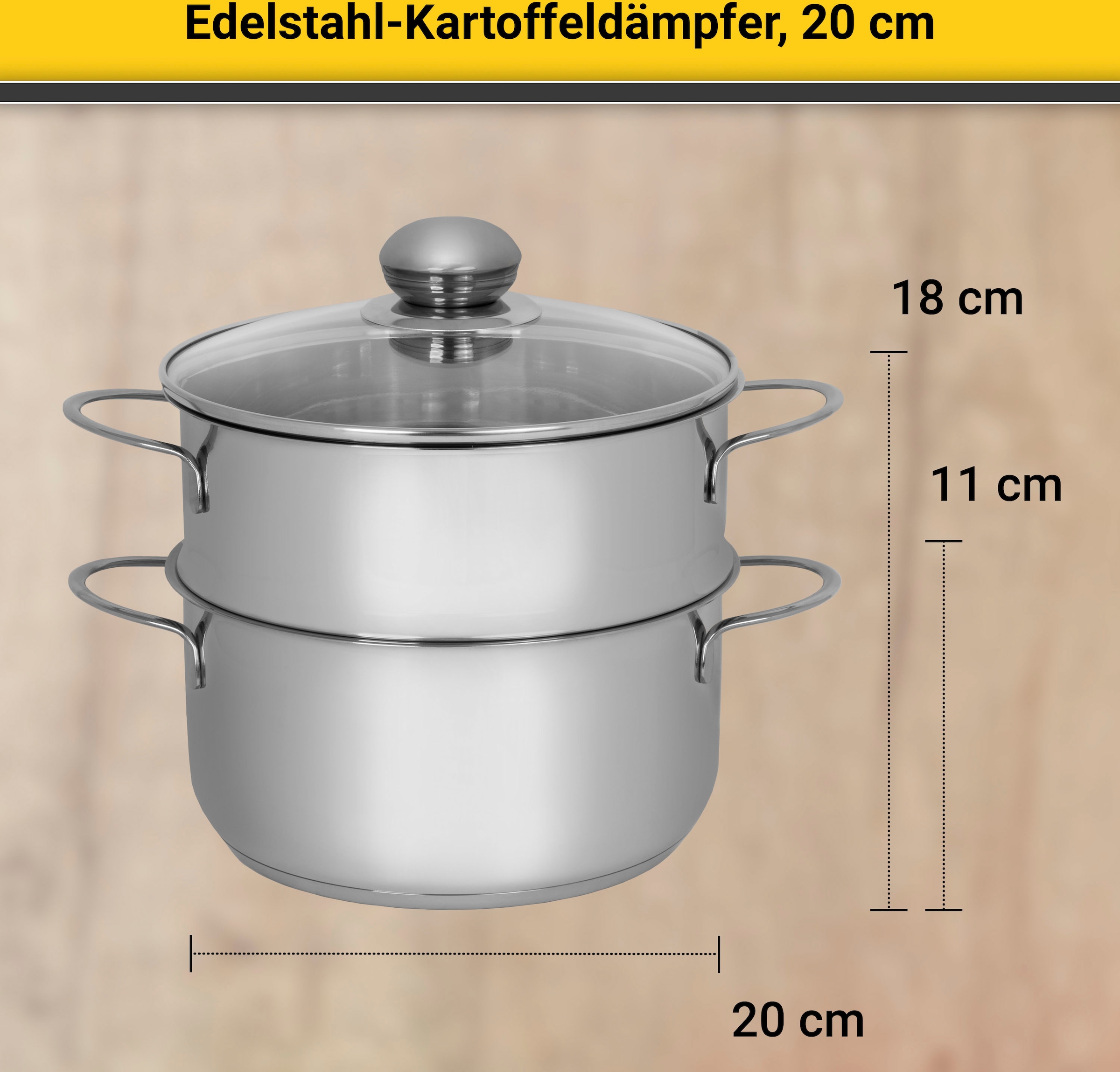 Krüger Dampfgartopf, Edelstahl, OTTO Induktion (1 Dampfkochtopf, bei tlg.)