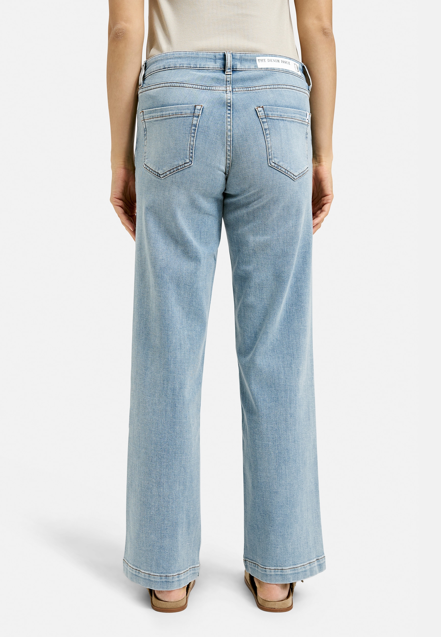 Smith & Soul Straight-Jeans Wide Leg, Mid Rise