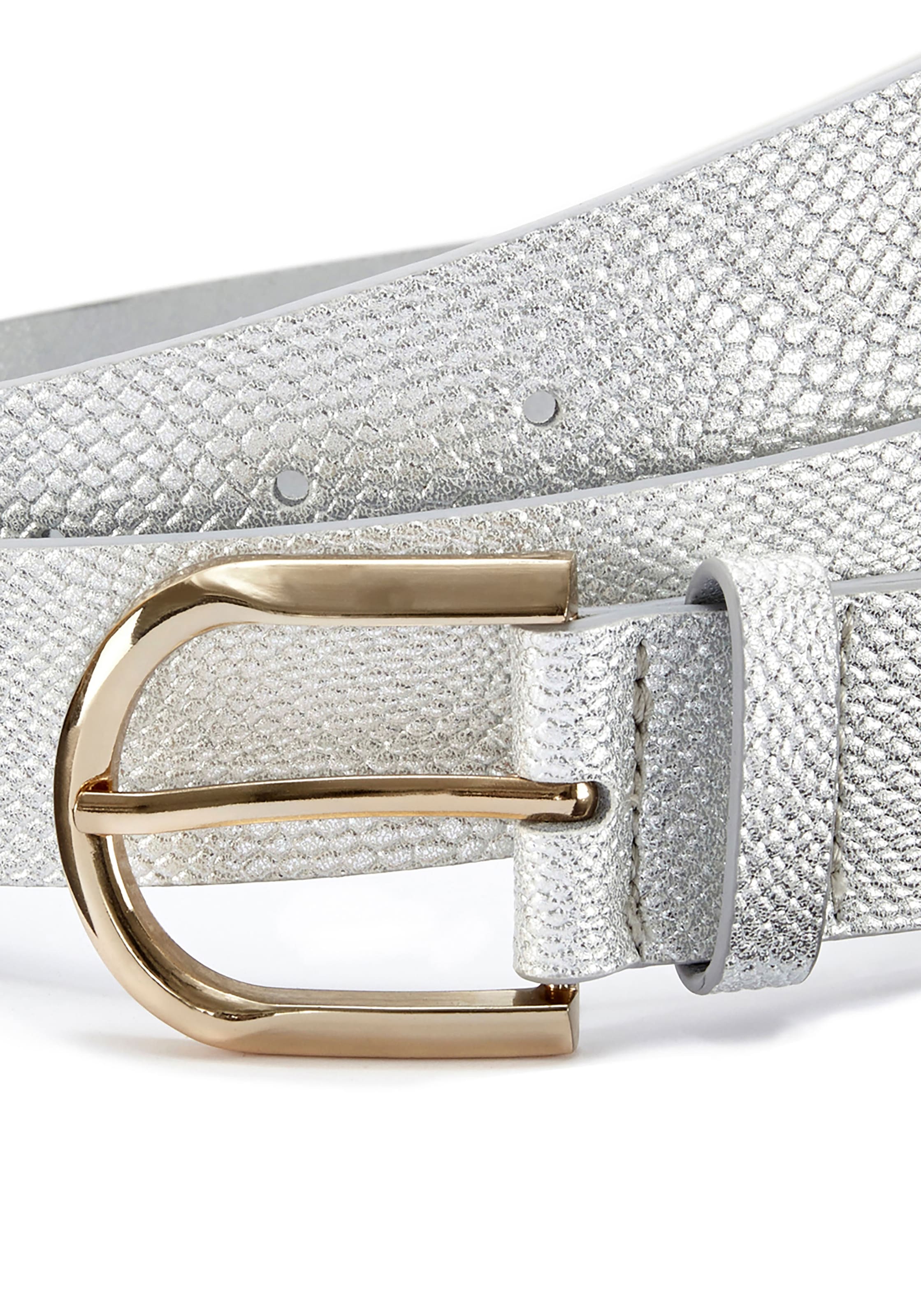LASCANA Hüftgürtel »Hosengürtel, Gürtel, Jeansgürtel, Anzuggürtel« im Metallic-Look