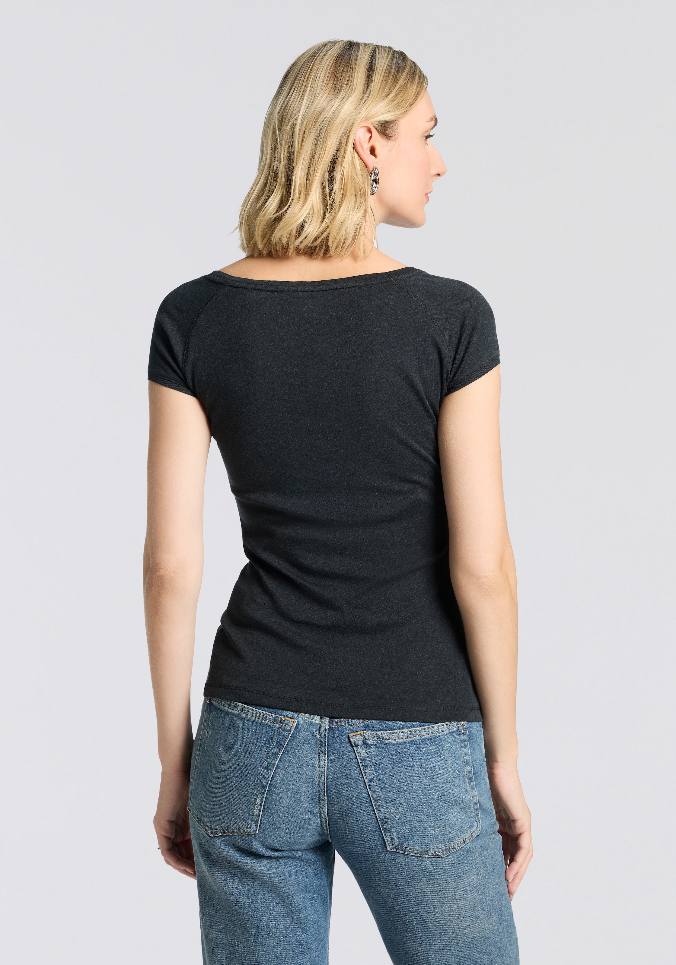 BOSS ORANGE Kurzarmshirt »Espia Premium Damenmode« in Slim Fit Passform