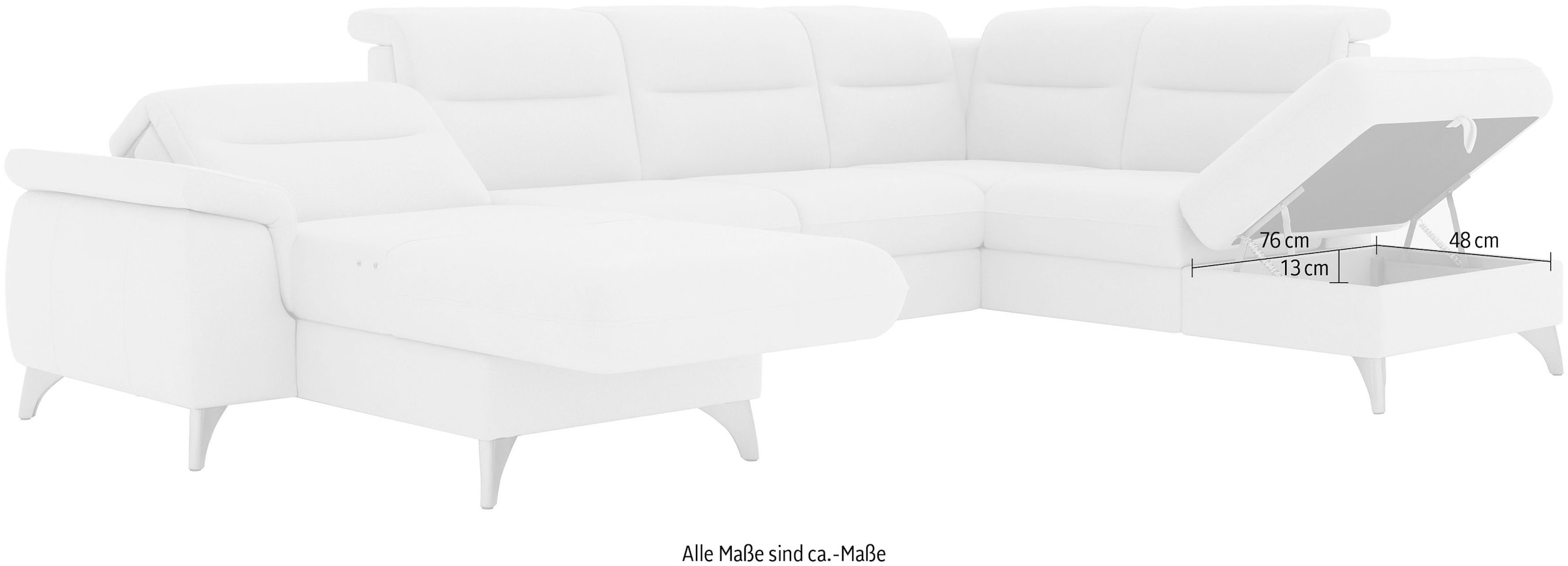 sit&more Wohnlandschaft »Astoria U-Form«, wahlweise mit motorischer Relaxfunktion