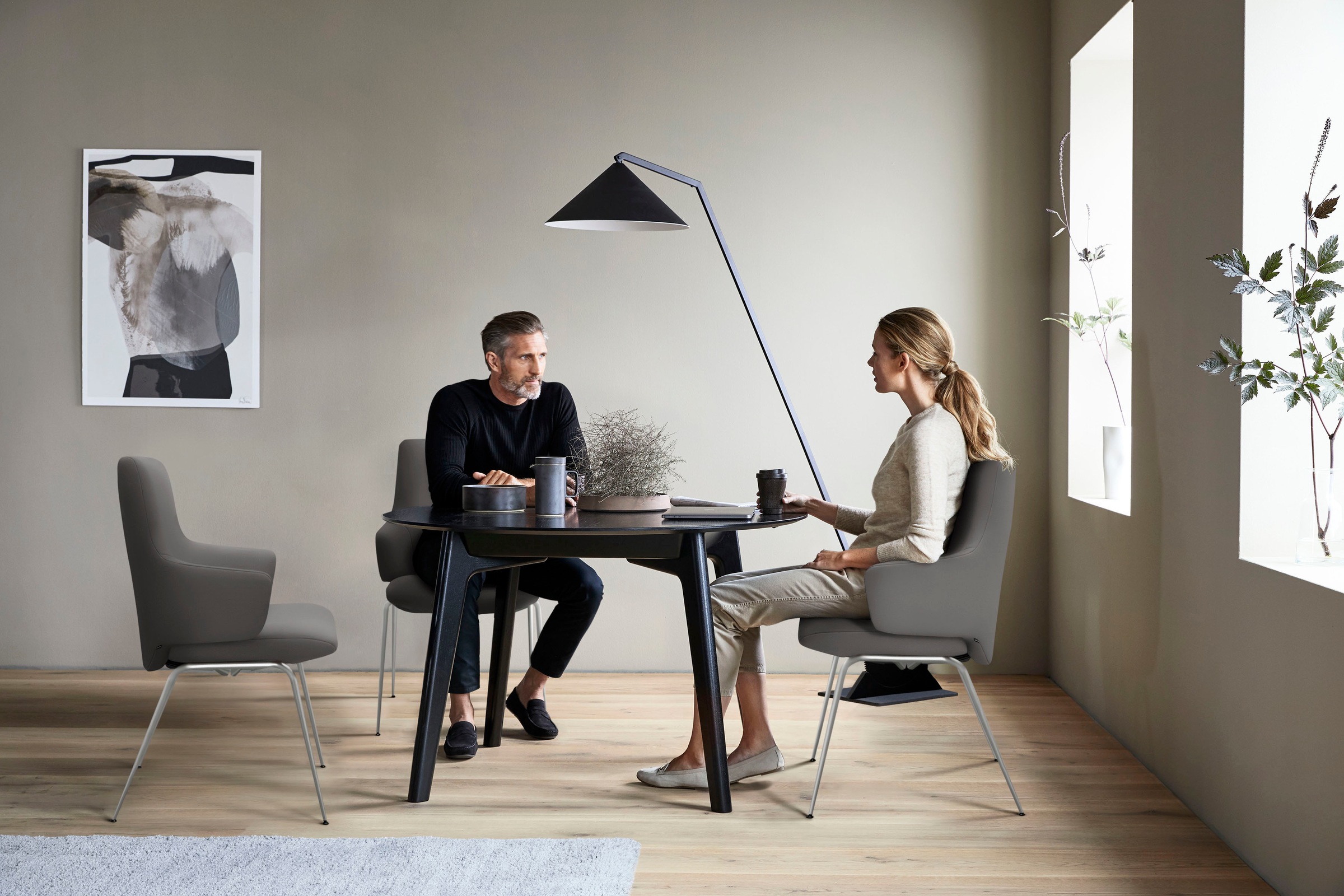 Stressless® Polsterstuhl »Laurel«, Leder PALOMA, Low Back mit Armlehne, Größe L, mit Beinen aus Stahl in Chrom matt