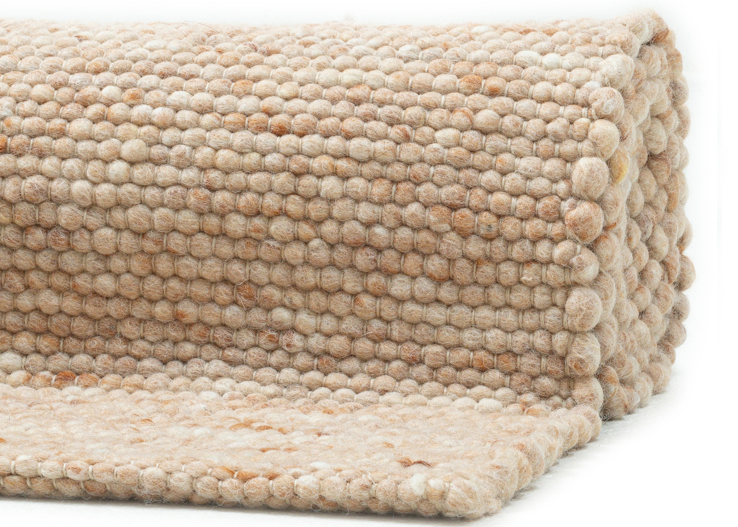 OTTO home Wollteppich »Pirker« rechteckig 12 mm Höhe Wendeteppich, meliert, reine Wolle, handgewebt, Scandi, Wohnzimmer