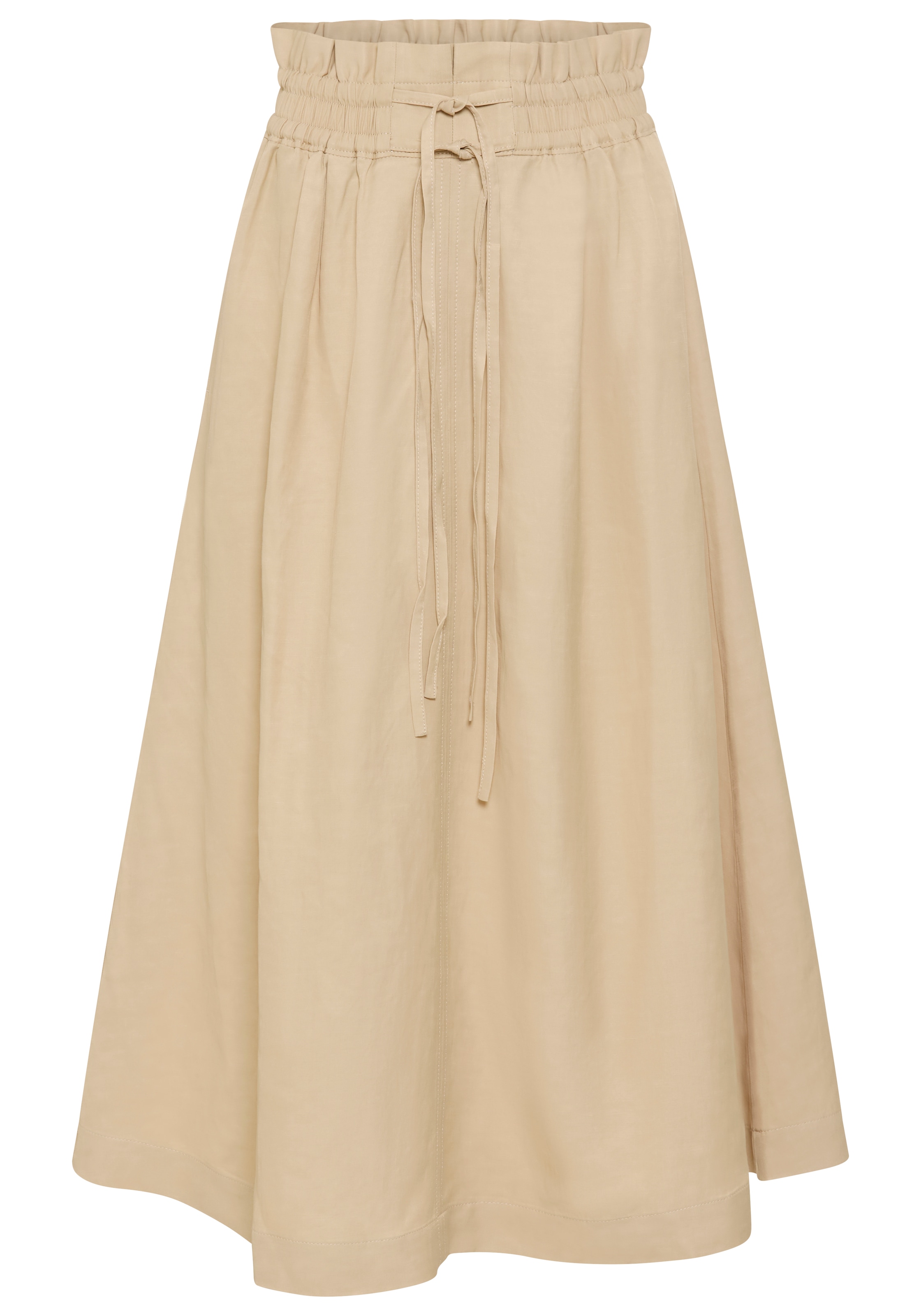 BOSS ORANGE Midirock »Vakola Premium Damenmode« mit Leinen-Anteil, Paperbag