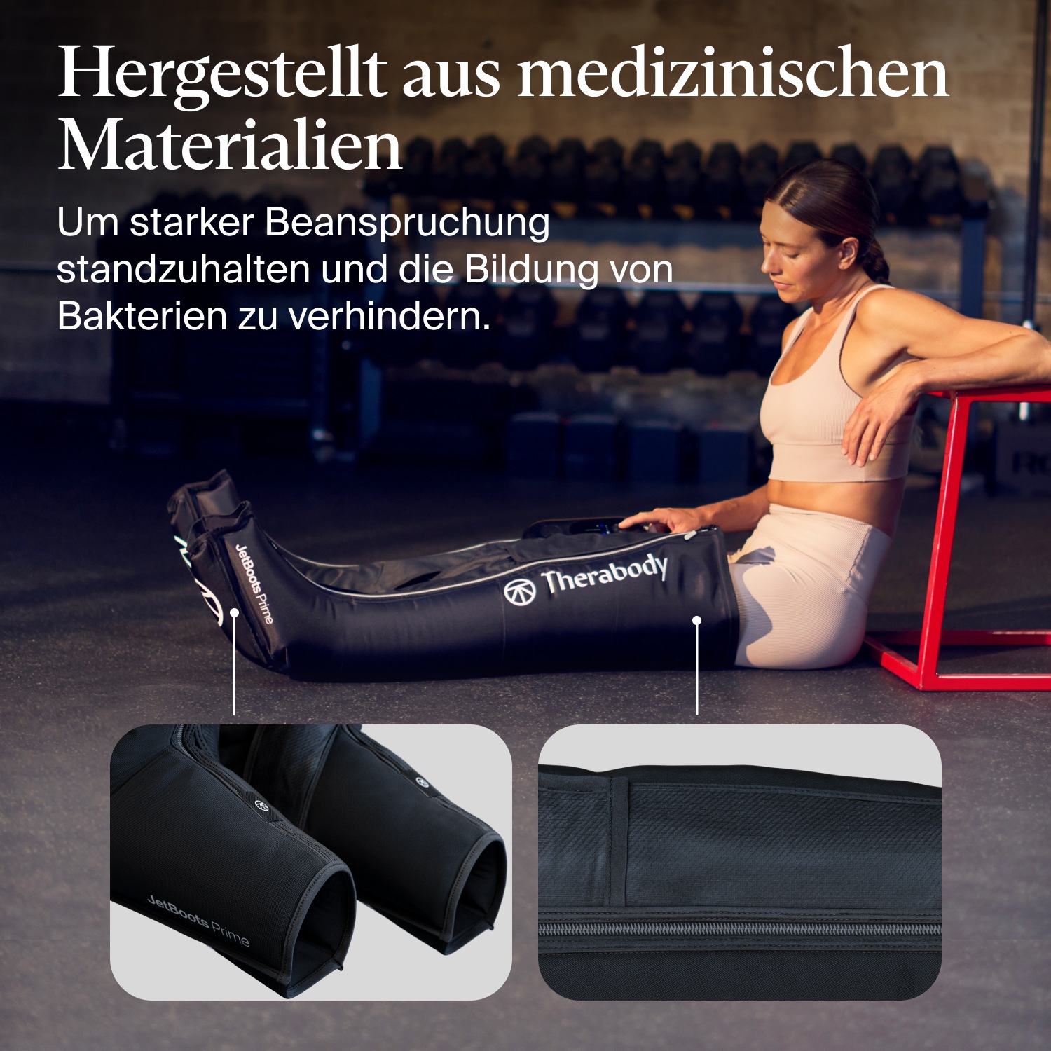 Therabody Massagegerät »Gr. L, RecoveryAir JetBoots Prime Kompressions-Stiefel, Large«, lindert Muskelschmerz, fördert Regeneration, Leistung, Flexibilität