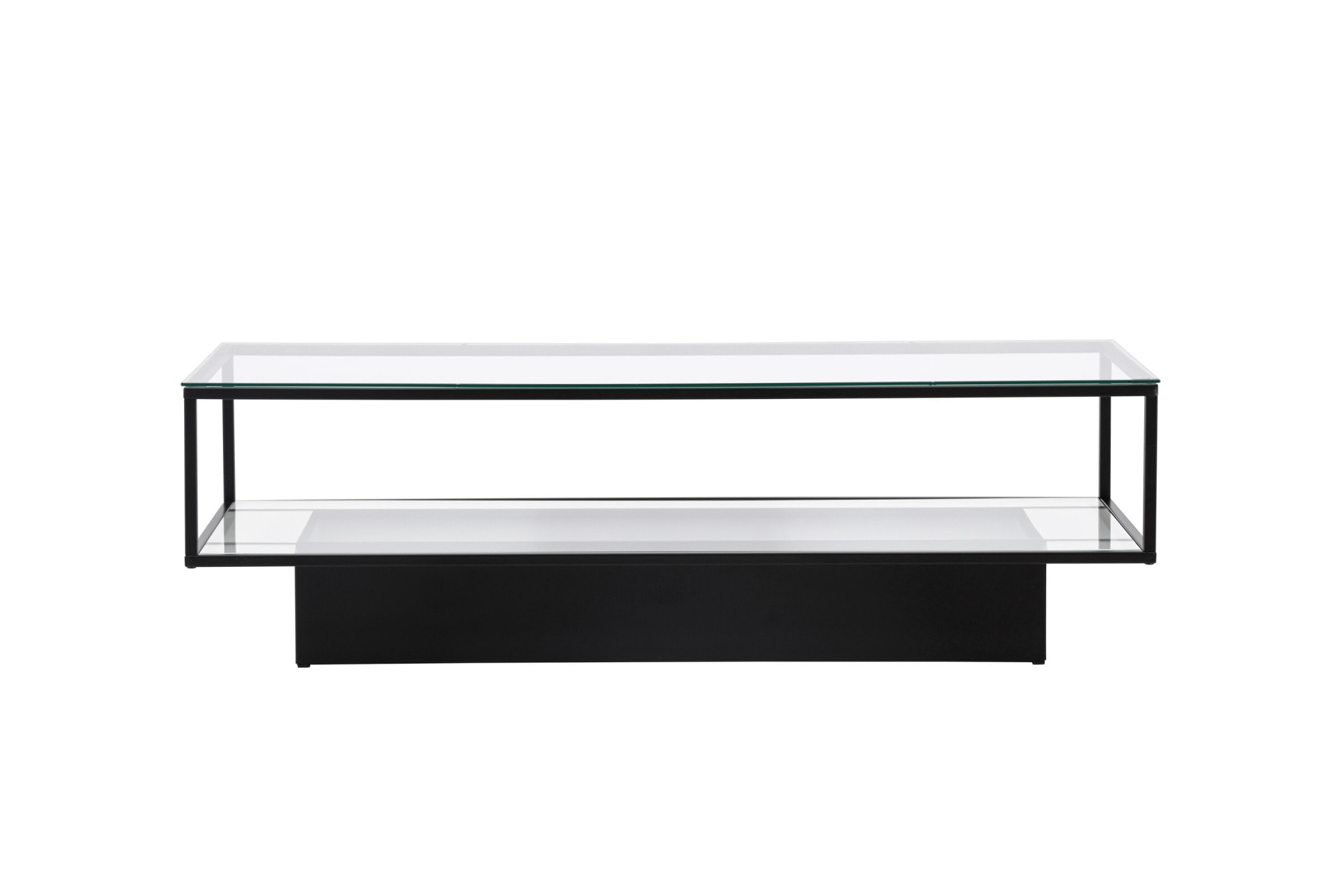 Venture Home Couchtisch »Maglehem, rechteckiger Couchtisch mit Glasplatte, 130 × 60 cm« Sofatisch, Glas, Stahl, schlank, modern, edel