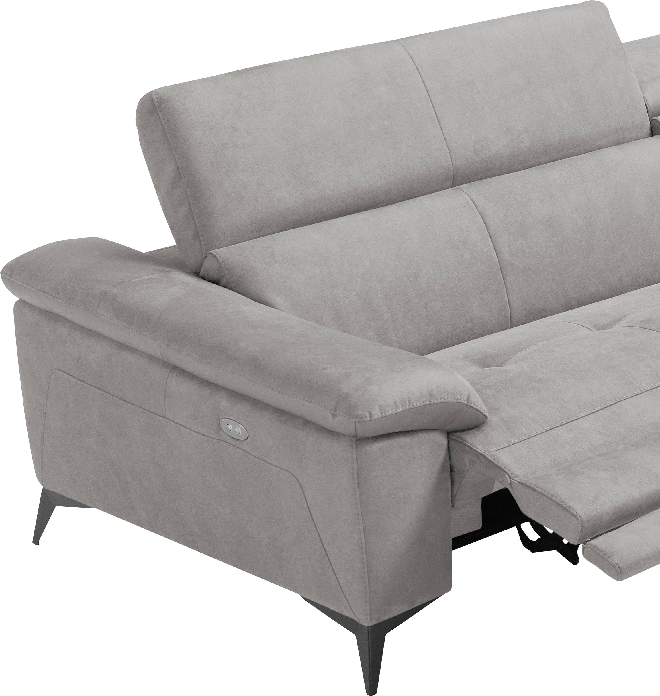 Egoitaliano Ecksofa »Martine, Multifunktionssofa mit Komfortfunktionen, edel und bequem« mit Ottomane, elektrischer Relaxfunktion und Kopfteilverstellung