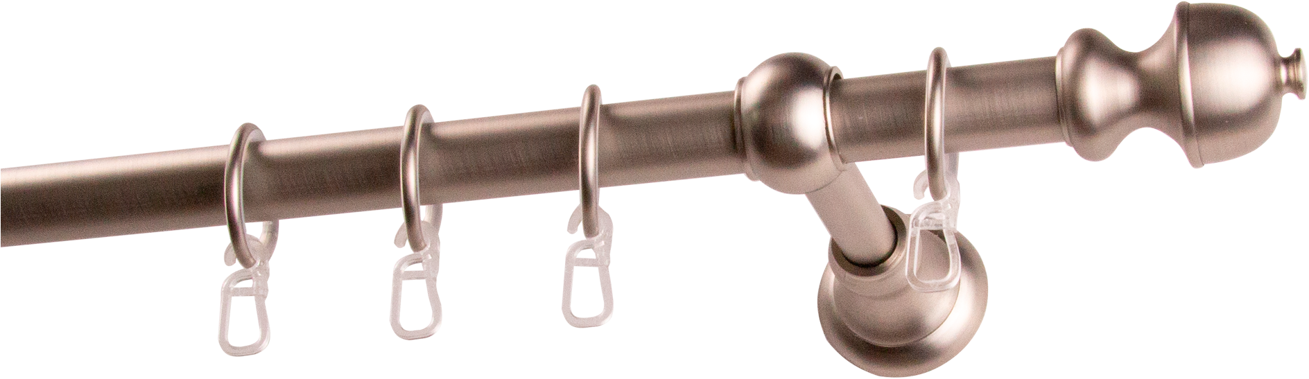 GARESA Gardinenstange »ANDREA« Ø 20 mm 1 läufig-läufig Wunschmaßlänge Vorhanggarnitur, verlängerbar, Endknopf Profil klein, mit Ringen