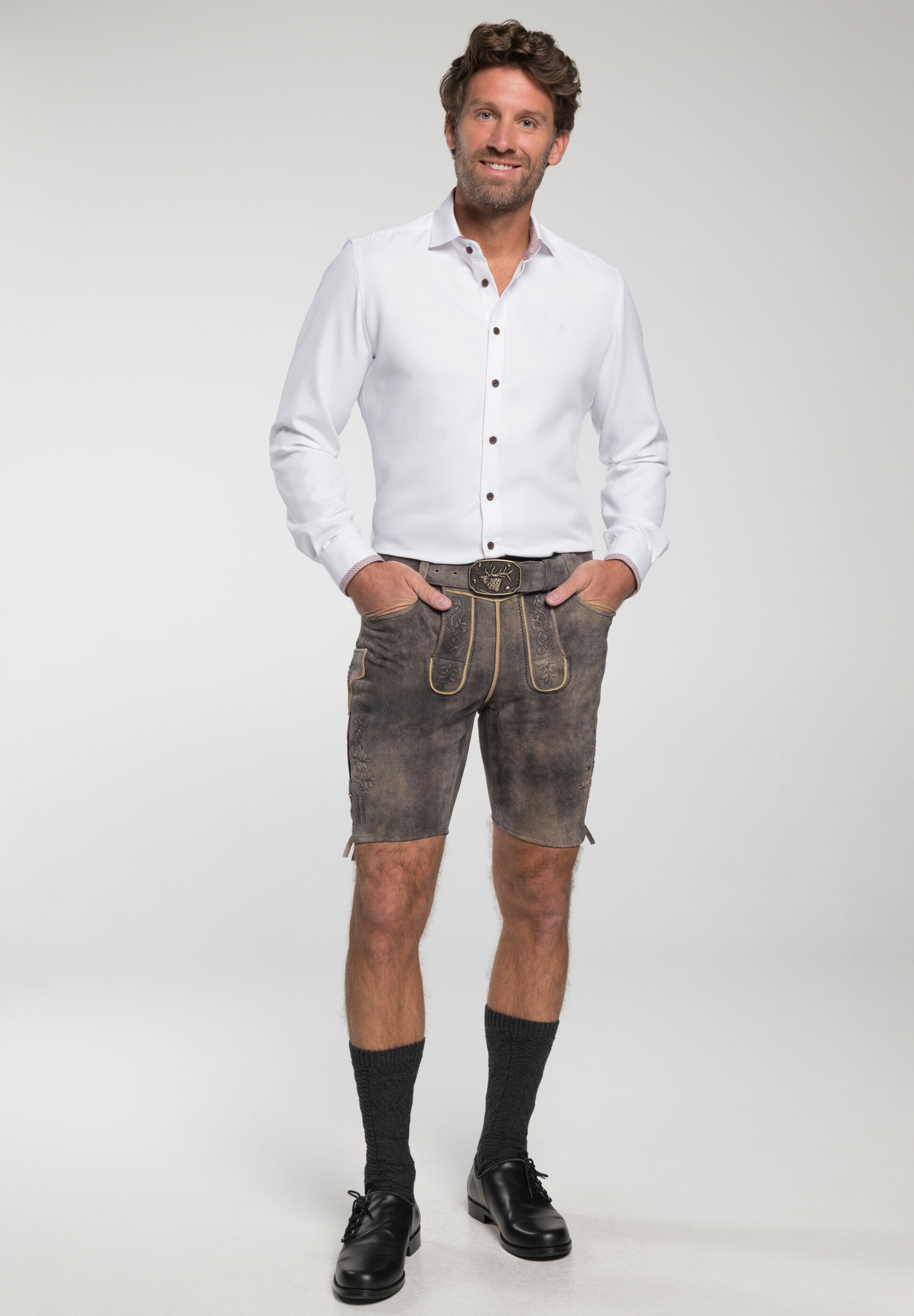 Spieth & Wensky Lederhose »Gottlieb«  mit Stickerei